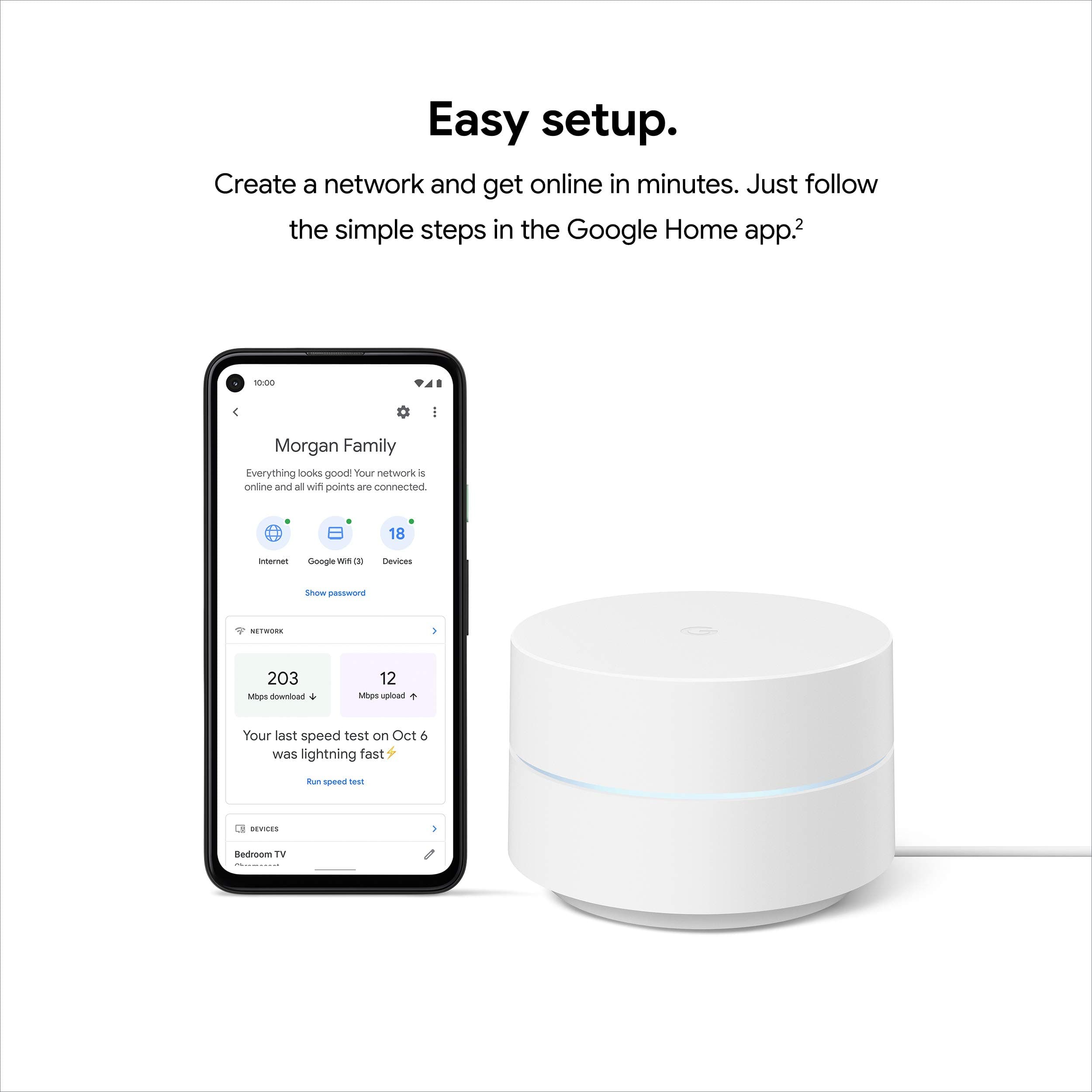 Google Wifi - AC1200 - Mesh WiFi System - Wifi Router - 4500 Sq Ft Coverage - 3 pack - Image 5