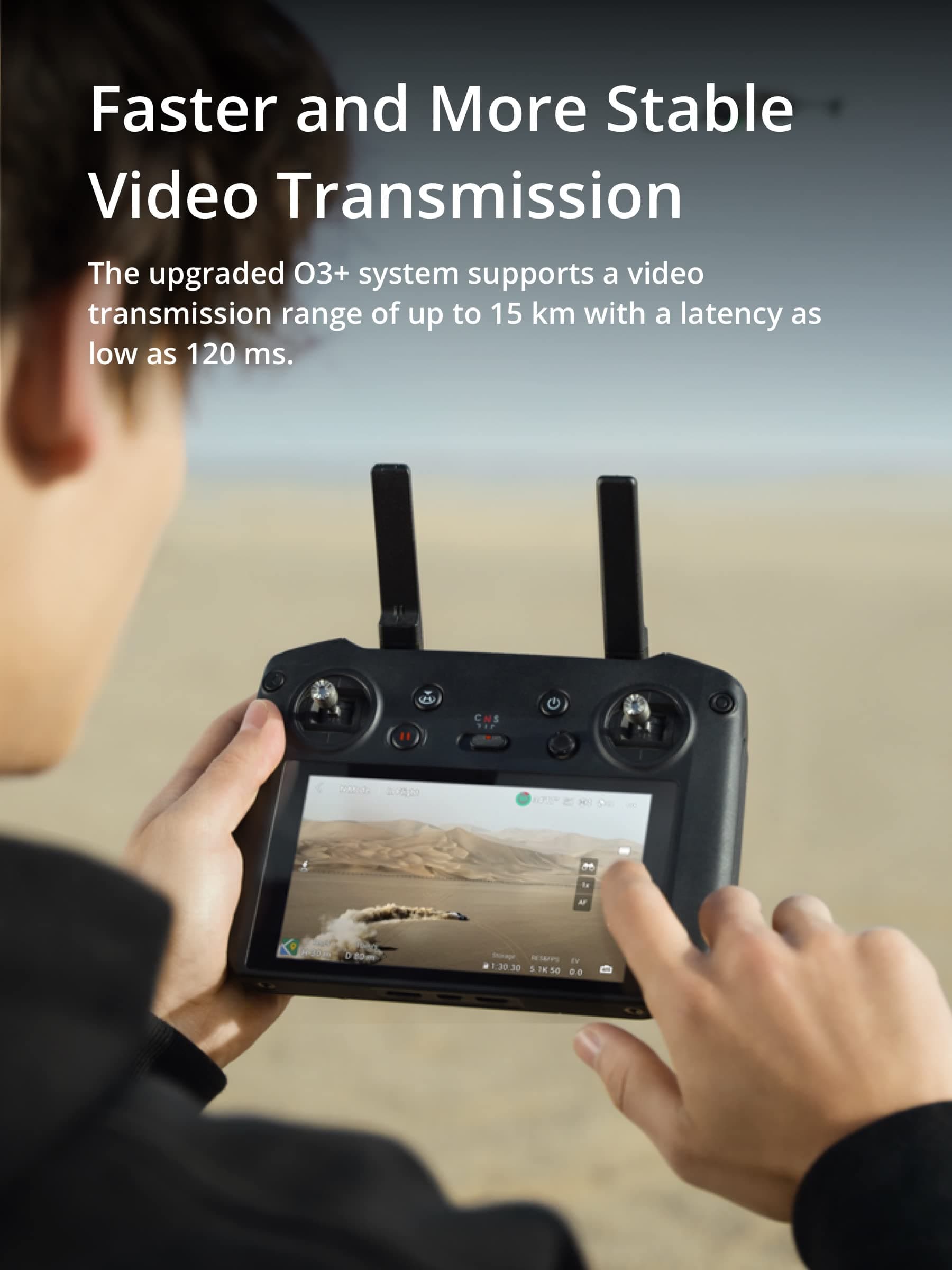 DJI RC Pro, High-Performance Remote Controller for DJI Mavic 3 Pro and More, High-Bright 1080p Screen, 15 km Transmission Range, Ideal for Outdoor Use Aerial Photography - Image 3