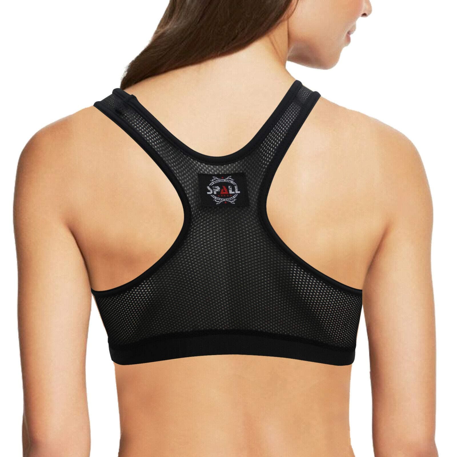 SPALL Women Sports Bra Chest Protector Guard Sports Bra for Karate Taekwondo MMA Boxing (Black, XS) - Image 3
