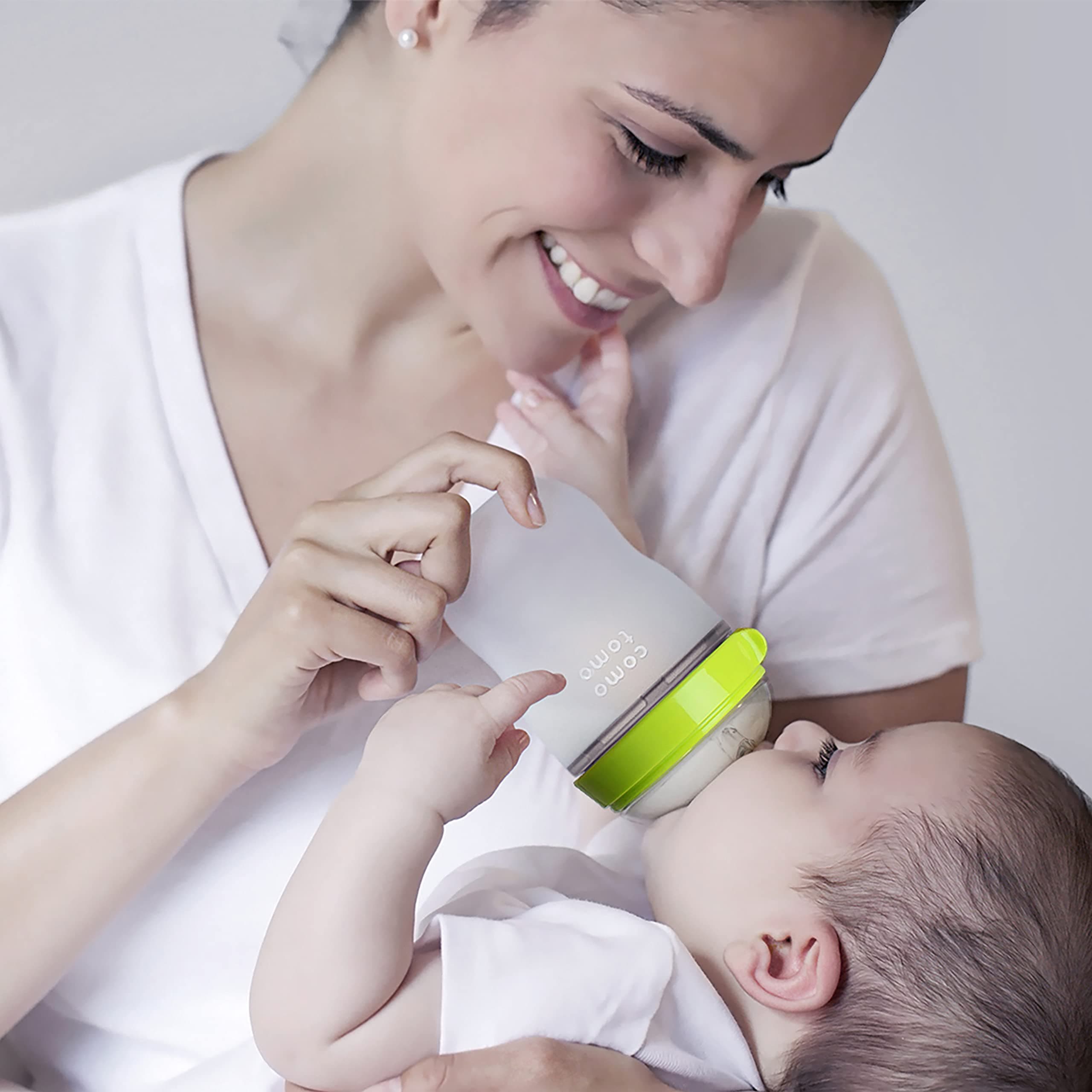 Comotomo Baby Bottle Double Pack, Green, 5oz - Image 6