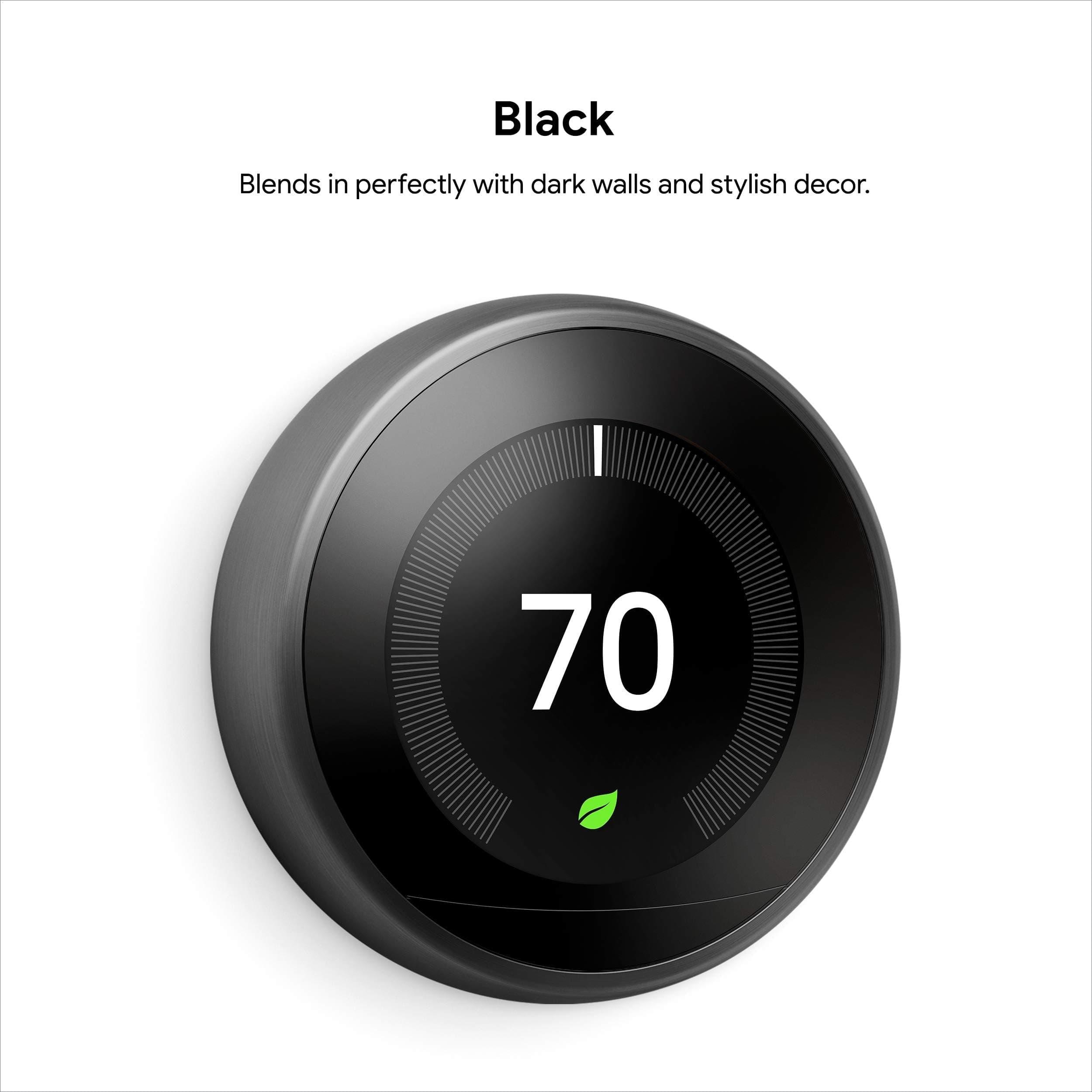 Nest 9750016 T3016US Thermostat 3.3 x 1.2 x 3.3 Black - Image 2