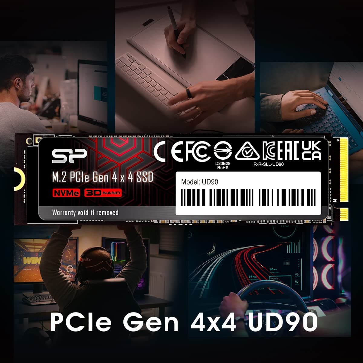 Silicon Power 2TB UD90 NVMe 4.0 Gen4 PCIe M.2 SSD R/W up to 5,000/4,800 MB/s (SP02KGBP44UD9005) - Image 2