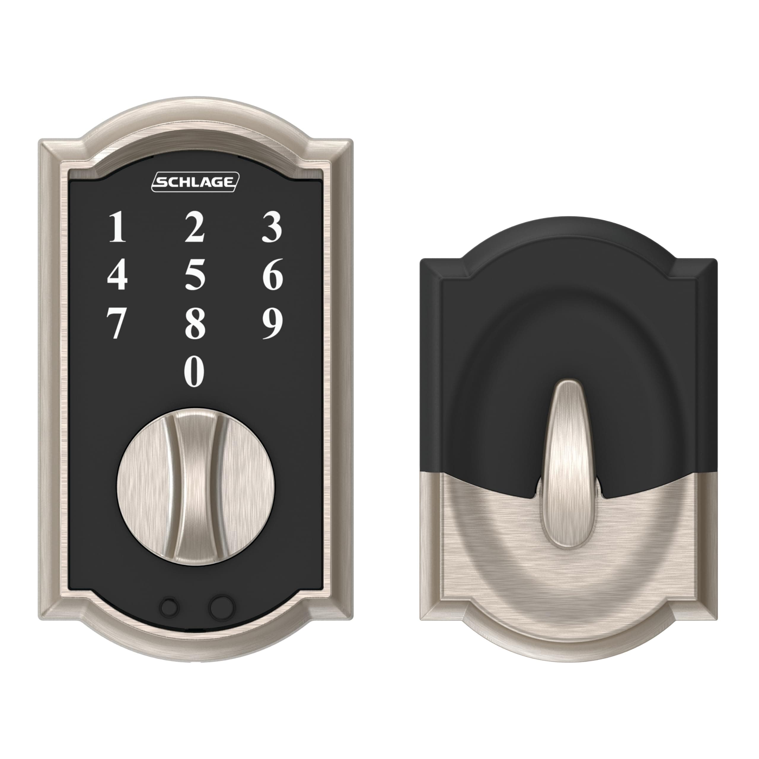 Schlage BE375 CAM 619 Touch Camelot Deadbolt, Electronic Keyless Entry Lock, Satin Nickel - Image 6