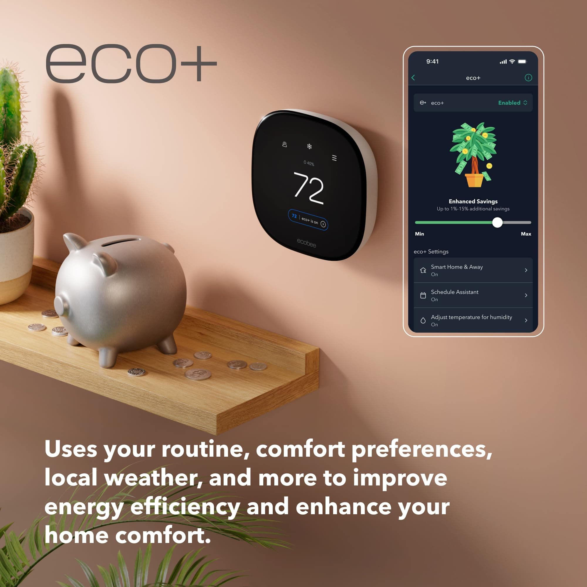 ecobee Smart Thermostat Enhanced - Programmable Wifi Thermostat - Works with Siri, Alexa, Google Assistant - Energy Star Certified - Smart Home - Image 5