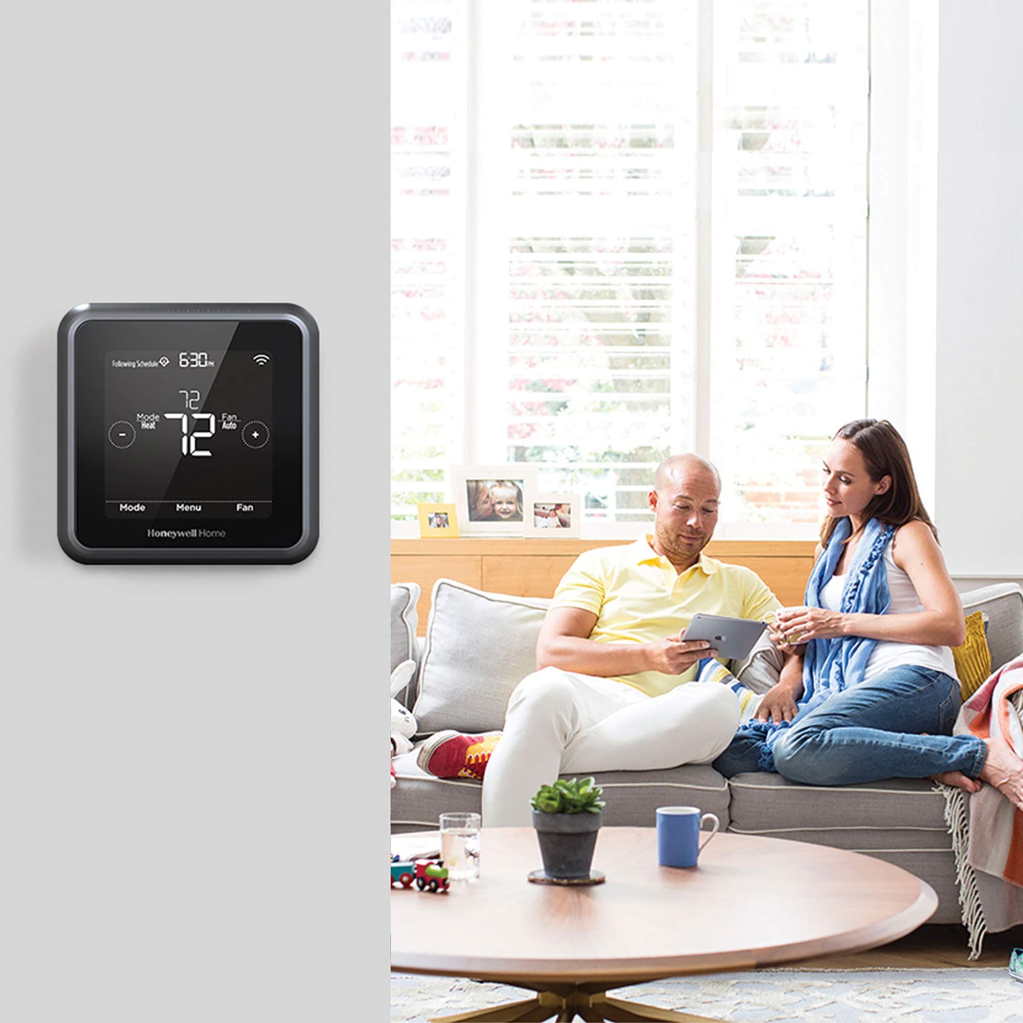 Honeywell Home RCHT8612WF T5 Plus Wi-Fi Touchscreen Smart Thermostat with 7 Day flexible programming and Geofencing Technology Black - Image 4