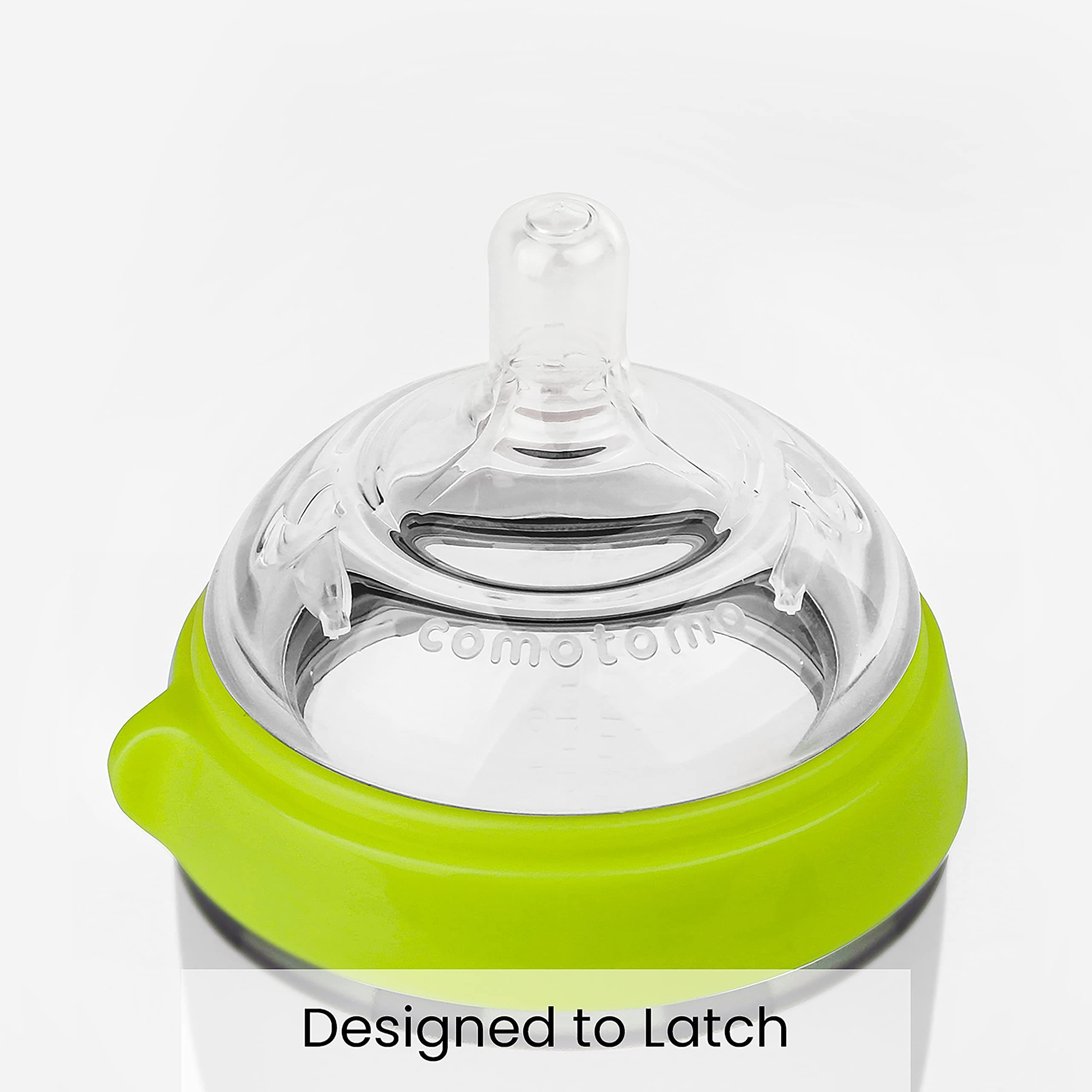 Comotomo Baby Bottle Double Pack, Green, 5oz - Image 2