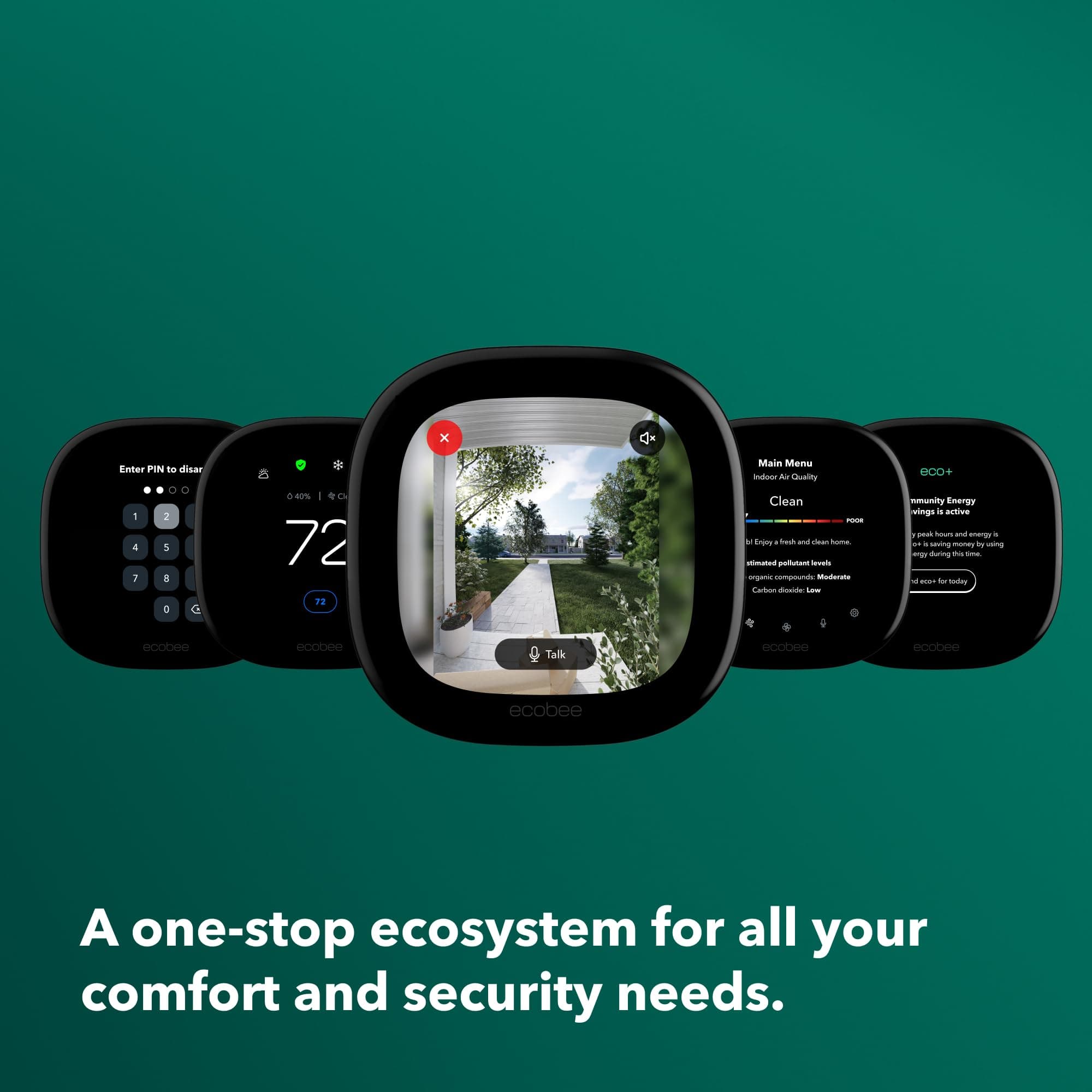 ecobee Smart Thermostat Premium with Smart Sensor and Air Quality Monitor - Programmable Wifi Thermostat - Works with Siri, Alexa, Google Assistant, Black - Image 3