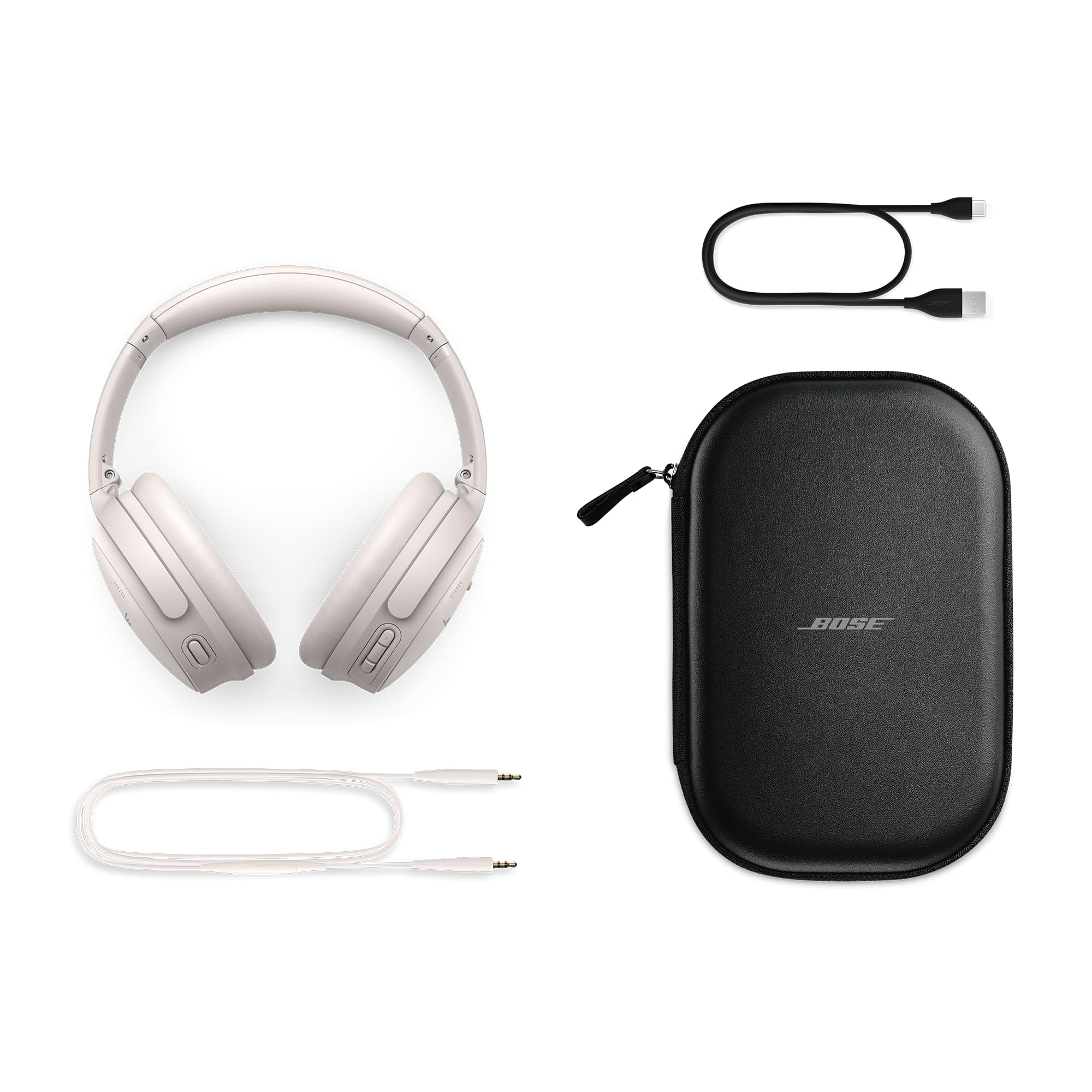 Bose QuietComfort Headphones - Wireless Bluetooth Headphones, Active Over Ear Noise Cancelling and Mic, USB-C Charging, Deep Bass, Up to 24 Hours of Playtime, White Smoke - Image 6