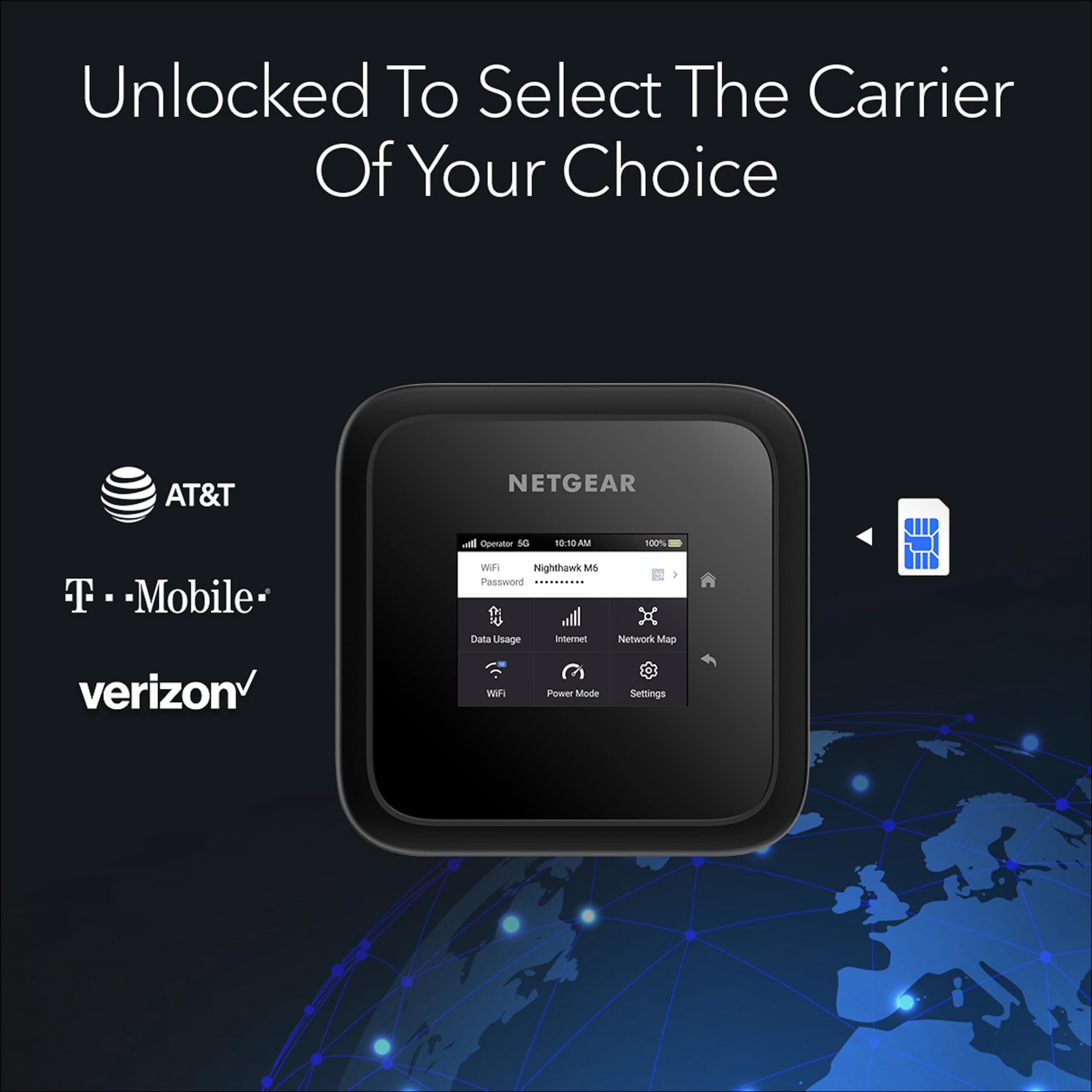 NETGEAR Nighthawk M6 5G Mobile Hotspot, Router with Sim Card Slot, Modem, Portable WiFi Device for Travel, Unlocked with Verizon, AT&T, and T-Mobile, WiFi 6, 2.5Gbps (MR6150) - Image 7