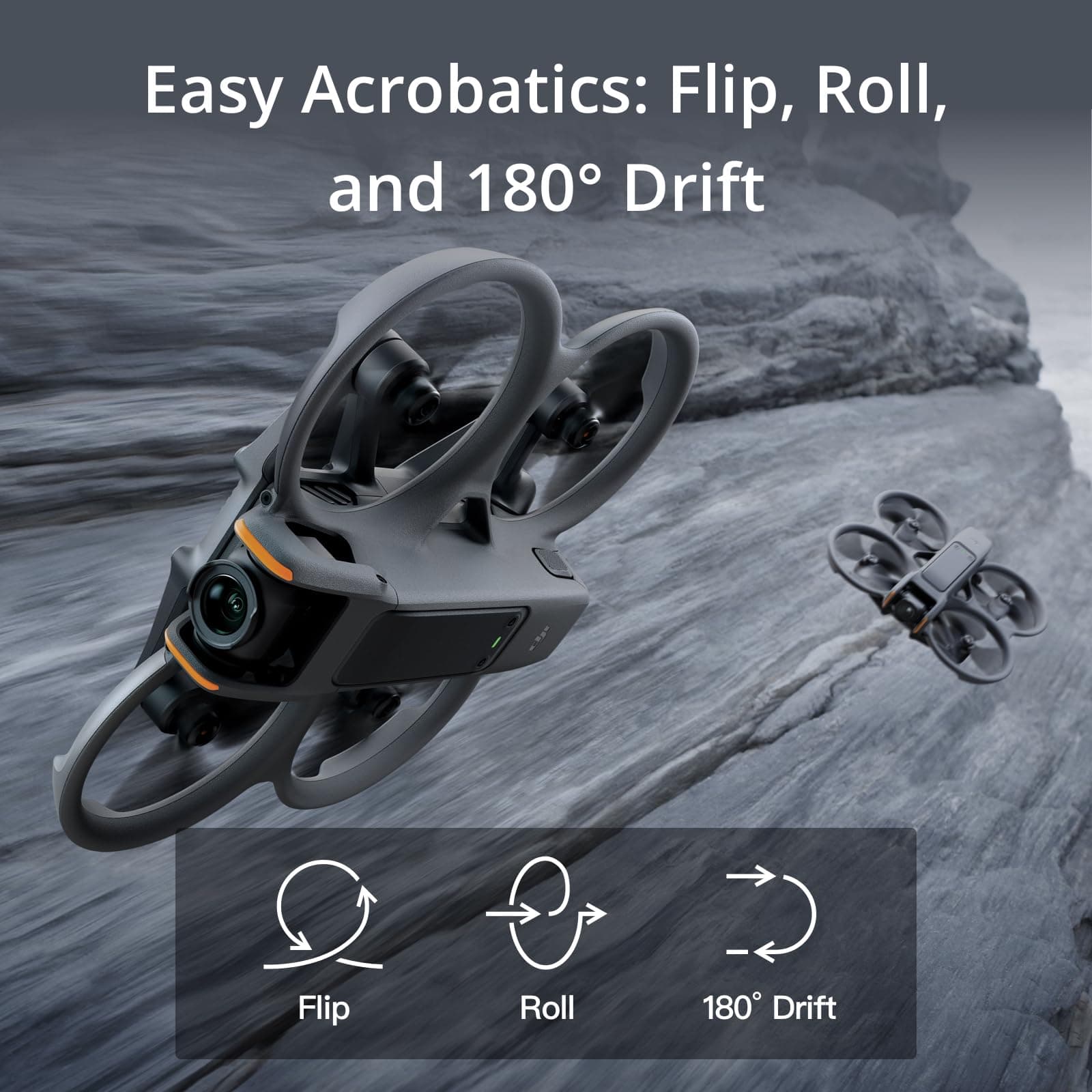 DJI Avata 2 Fly Smart Combo (Single Battery), FPV Drone with Camera 4K, Immersive Experience, One-Push Acrobatics, Built-in Propeller Guard, 155° FOV, Camera Drone with Goggles N3 and RC Motion 3 - Image 5