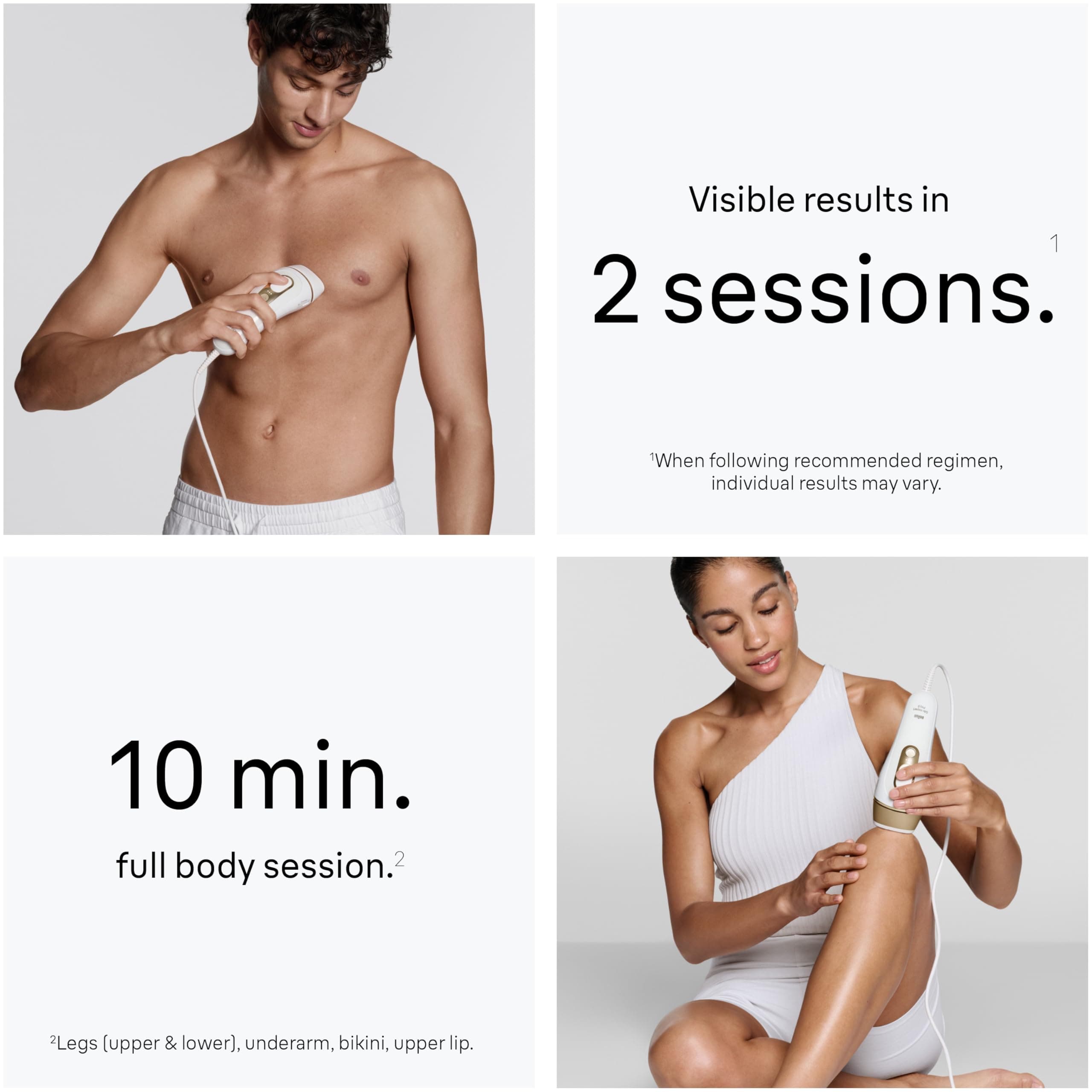 Braun IPL, Silk·Expert Pro 5, IPL Hair Removal for Women and Men, Permanent Laser Hair Reduction At-Home, 2 Heads, Pouch, IPL5137 - Image 4