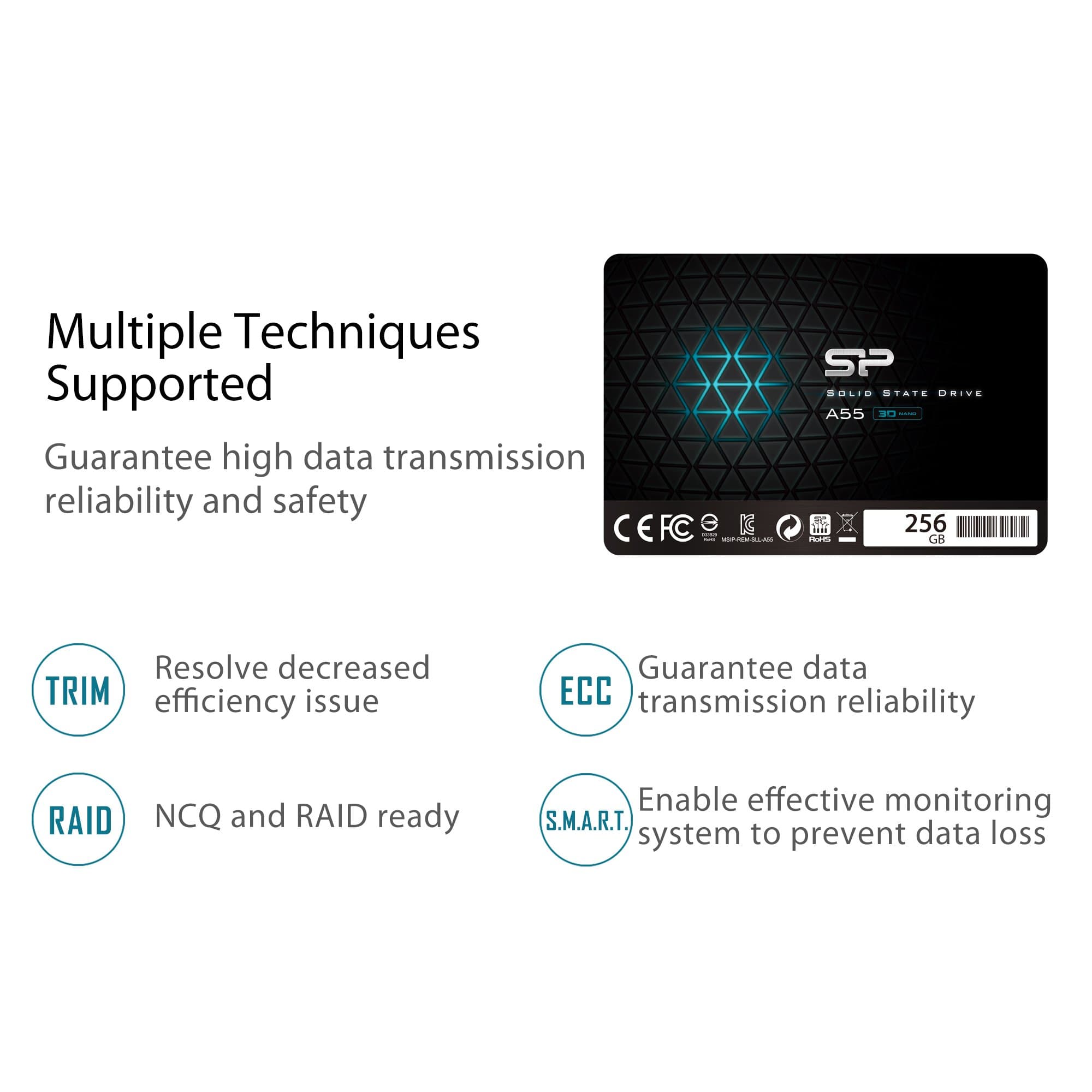 Silicon Power 2TB SSD 3D NAND A58 SLC Cache Performance Boost SATA III 2.5" 7mm (0.28") Internal Solid State Drive - Image 3
