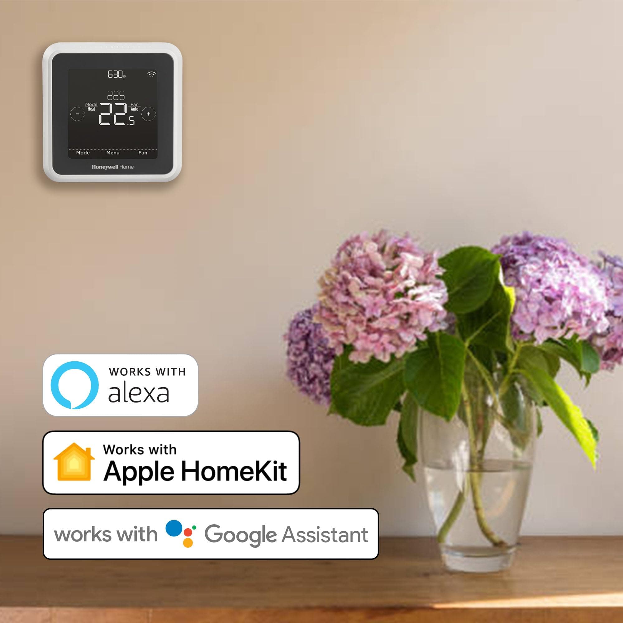 Honeywell Home RTH8800WF2022, T5 WiFi Smart Thermostat, 7 Day-Programmable Touchscreen, Alexa Ready, Geofencing Technology, Energy Star, C-Wire Required - Image 4
