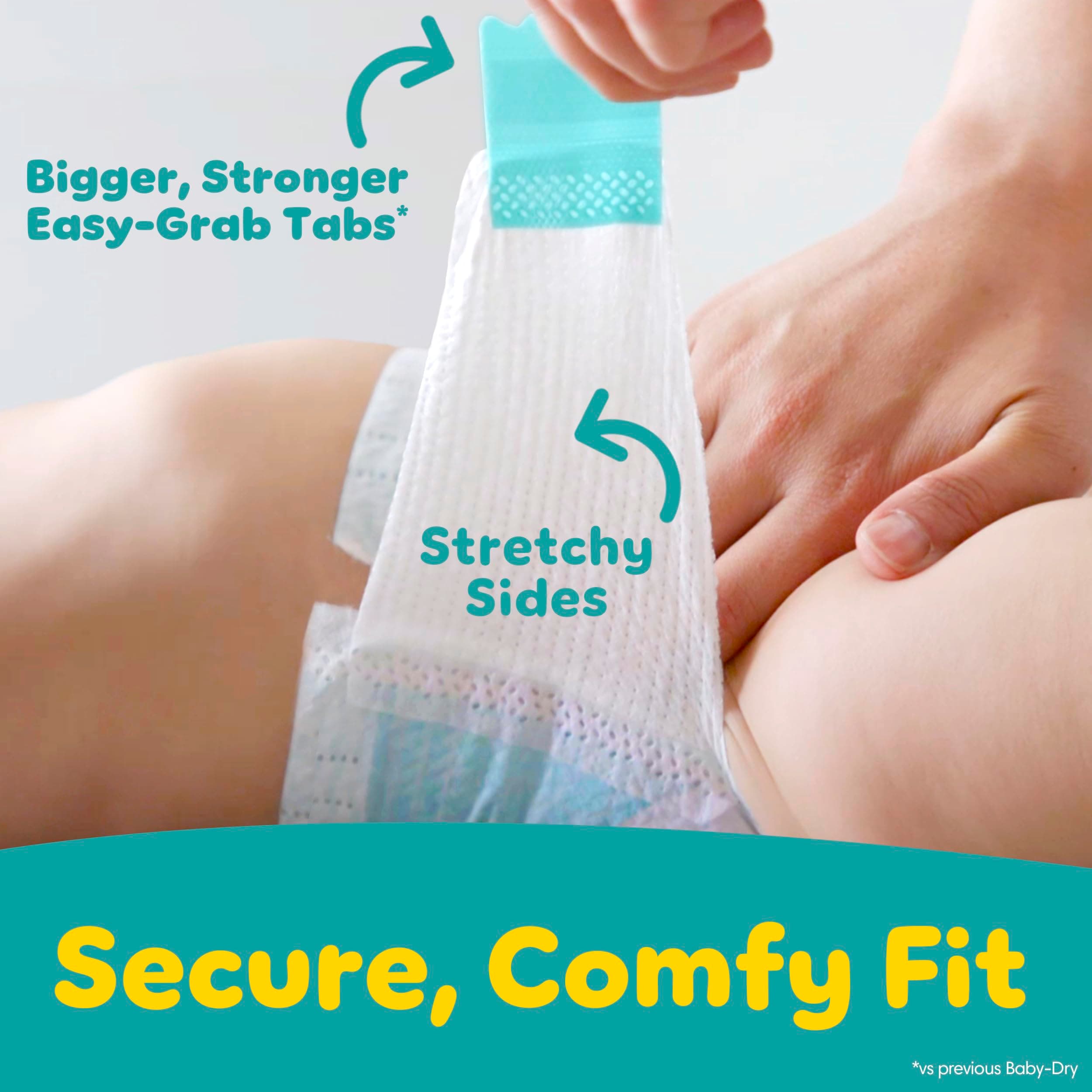 Pampers Diapers - Baby Dry - Size 3, 104 Count, Absorbent Disposable Infant Diaper (Packaging May Vary) - Image 7