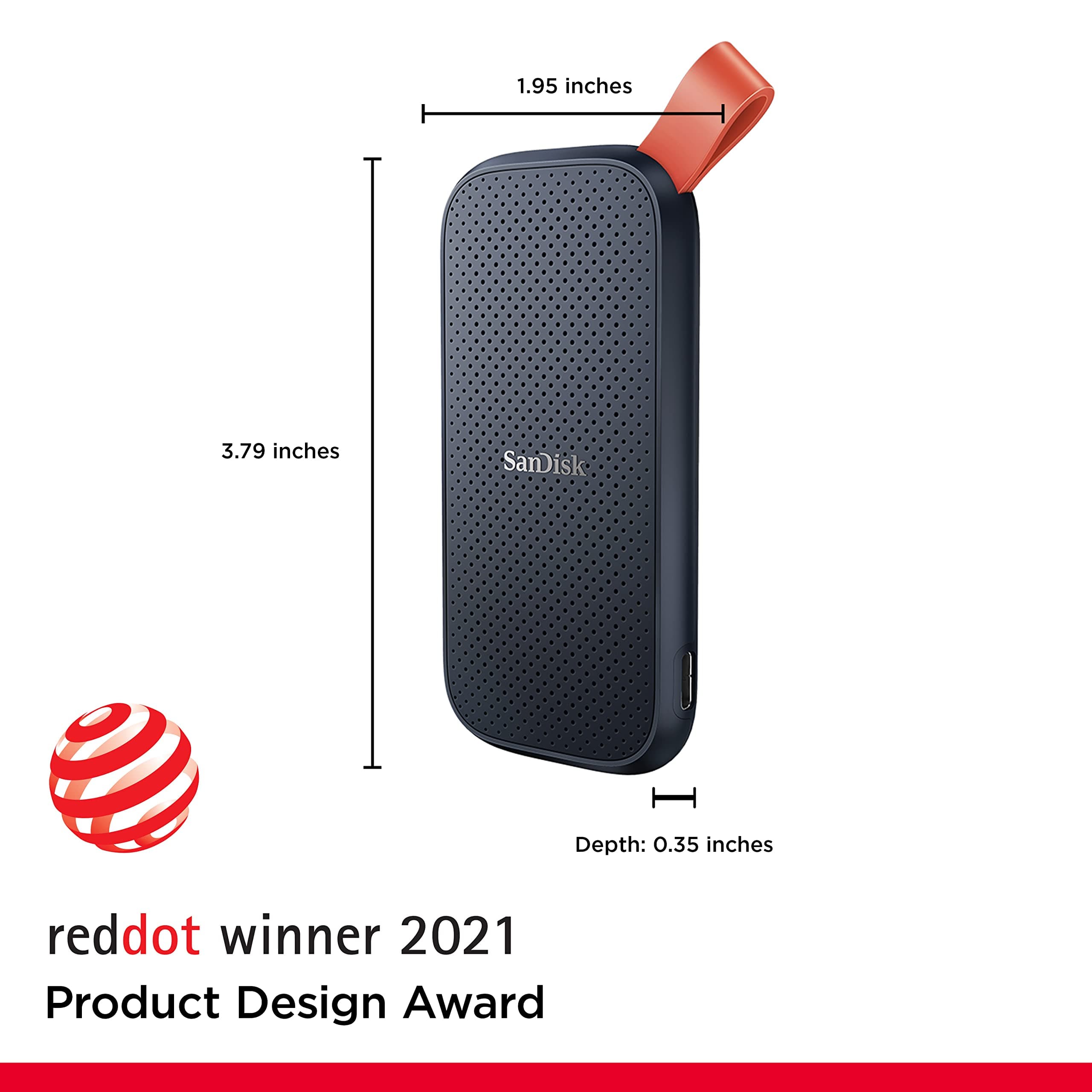 SANDISK 1TB Portable SSD - Up to 800MB/s, USB-C, USB 3.2 Gen 2, Updated Firmware - External Solid State Drive - SDSSDE30-1T00-G26 - Image 2