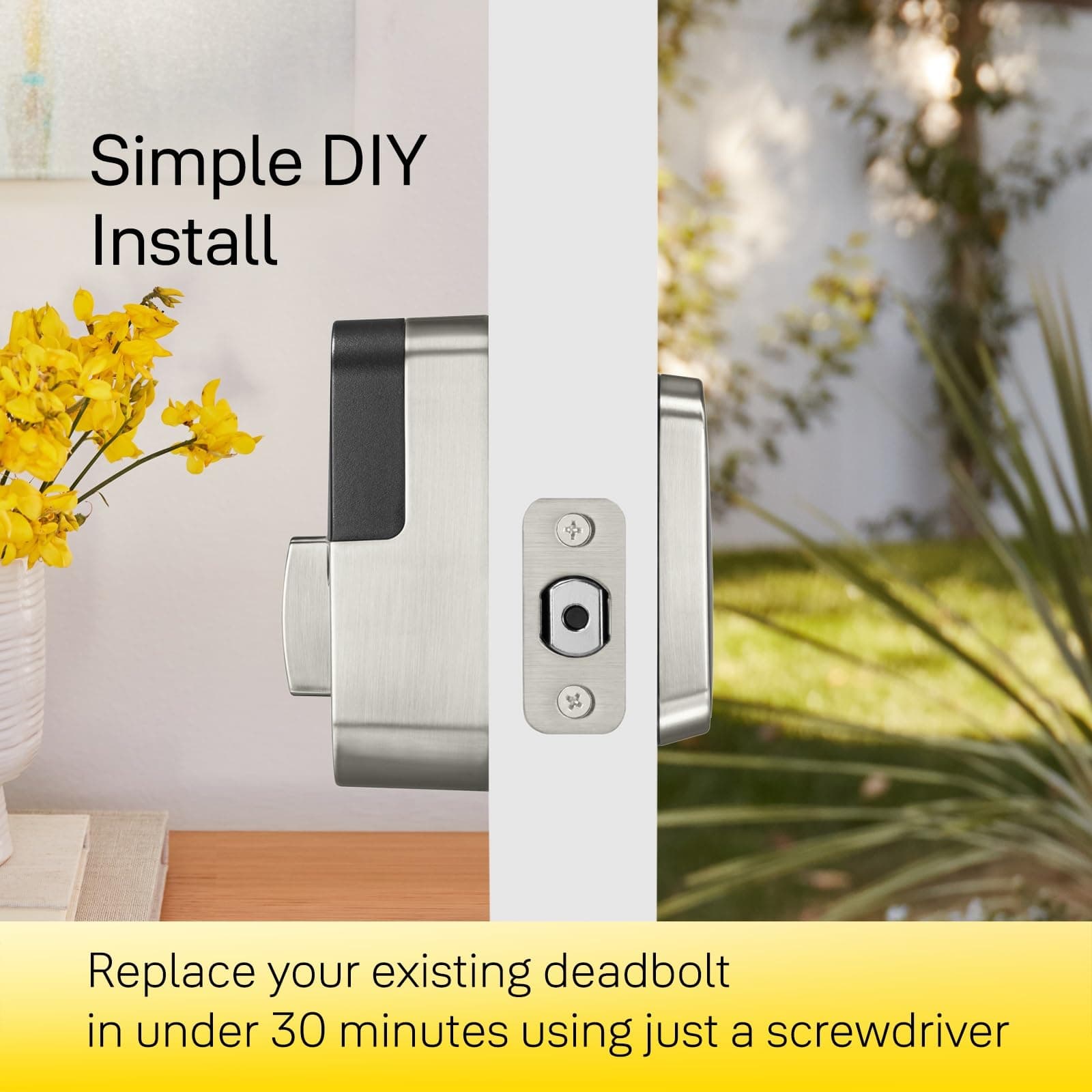 Yale Assure Lock 2 Touch Deadbolt, Black Suede Key-Free Smart Entry Door Lock with Wi-Fi Connected Touchscreen Keypad and Fingerprint Scanner for Code Entry and Remote Access, YRD450-F-WF1-BSP - Image 7