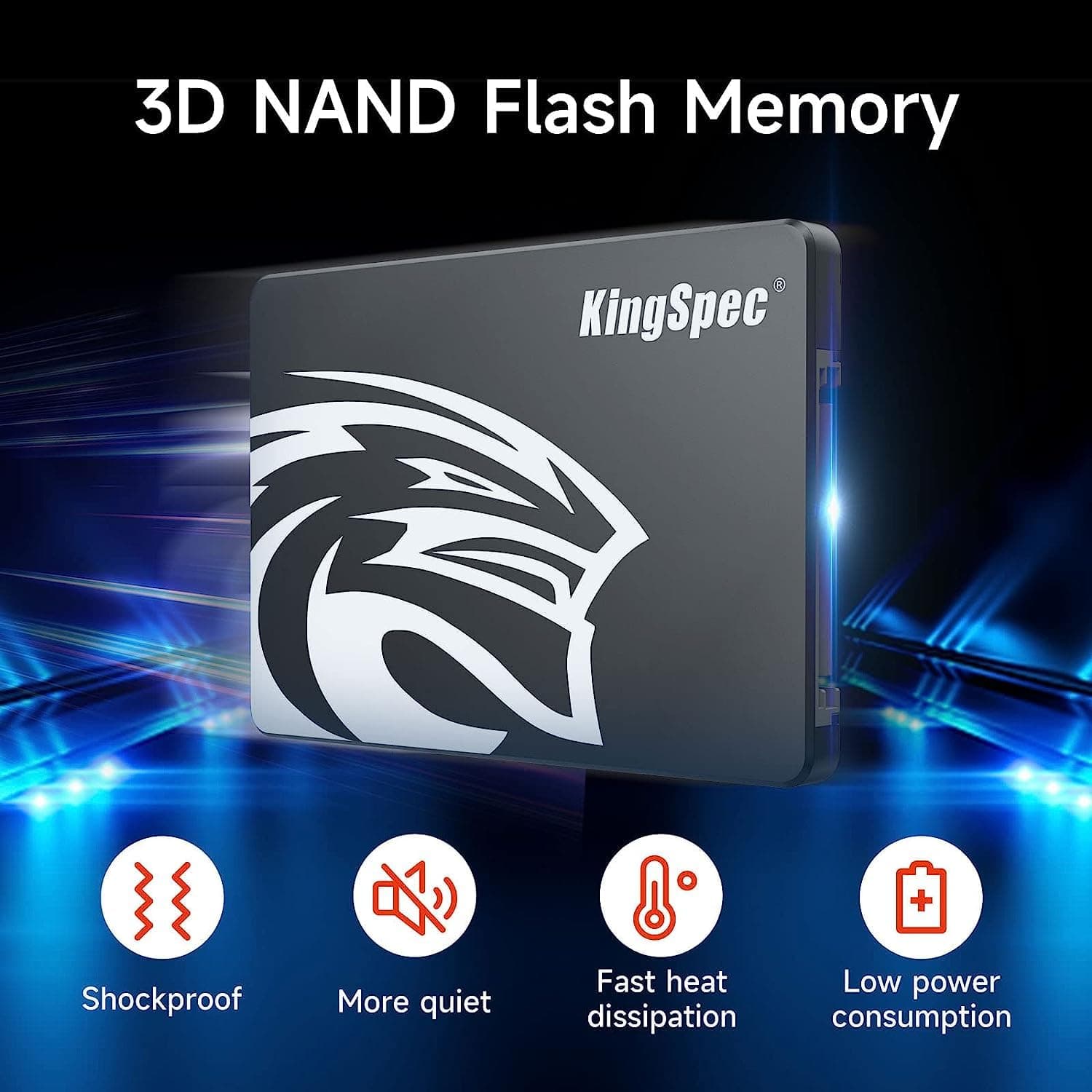 KingSpec 4TB 2.5" SATA SSD, SATA III 6Gb/s Internal Solid State Drive - 3D NAND Flash TLC, Compatible with Desktop/Laptop/All-in-one - Image 3