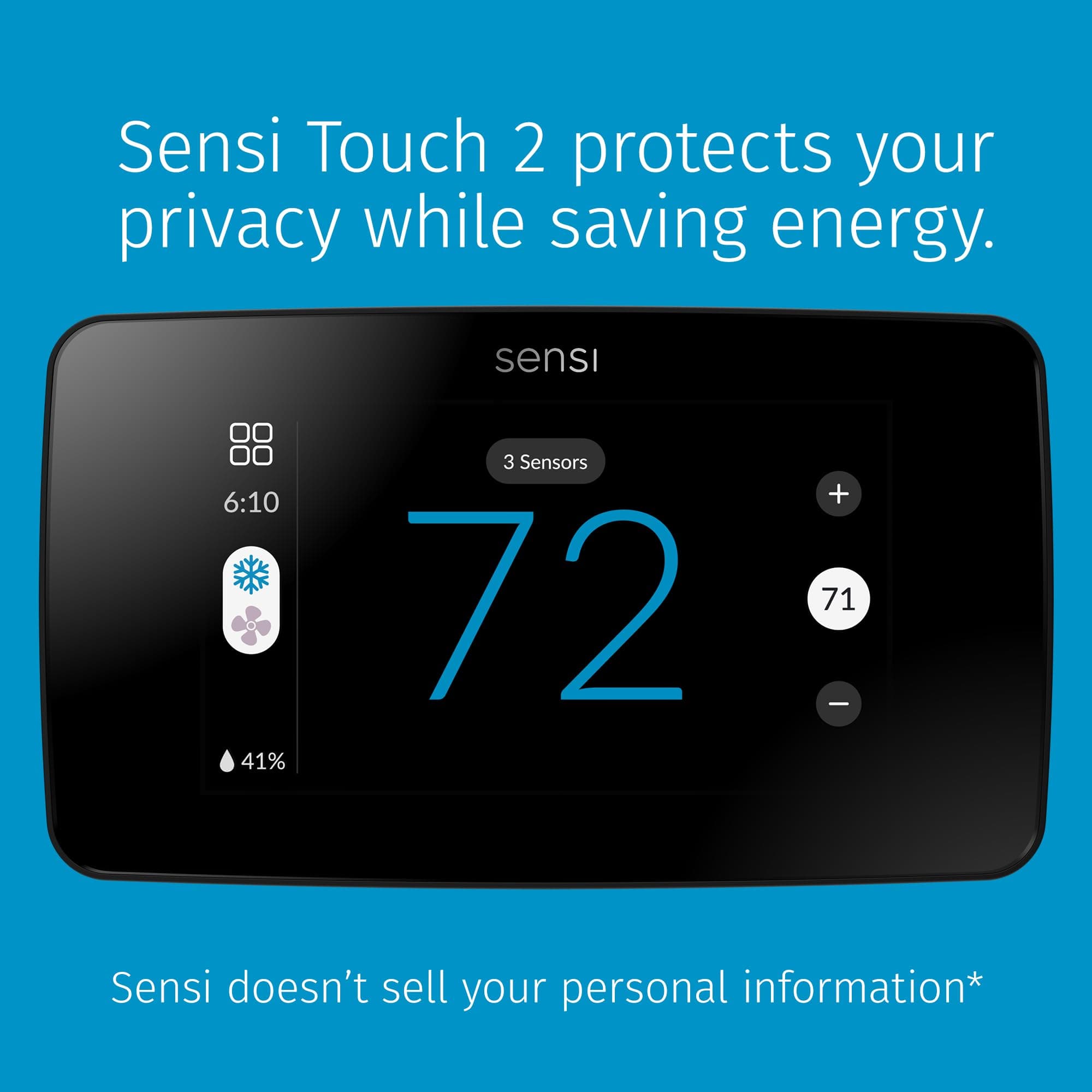 Sensi Touch 2 Smart Thermostat with Touchscreen Color Display, 100 Years of Expertise, Programmable, Wi-Fi, Data Privacy, Easy DIY, Works with Alexa, Energy Star Certified, ST76, C-Wire Required - Image 5
