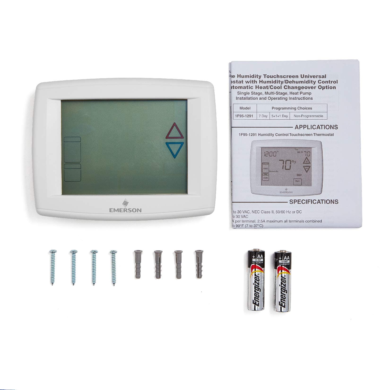 White-Rodgers 1F95-1291 7-Day Touchscreen Thermostat with Humidity Control - Image 5