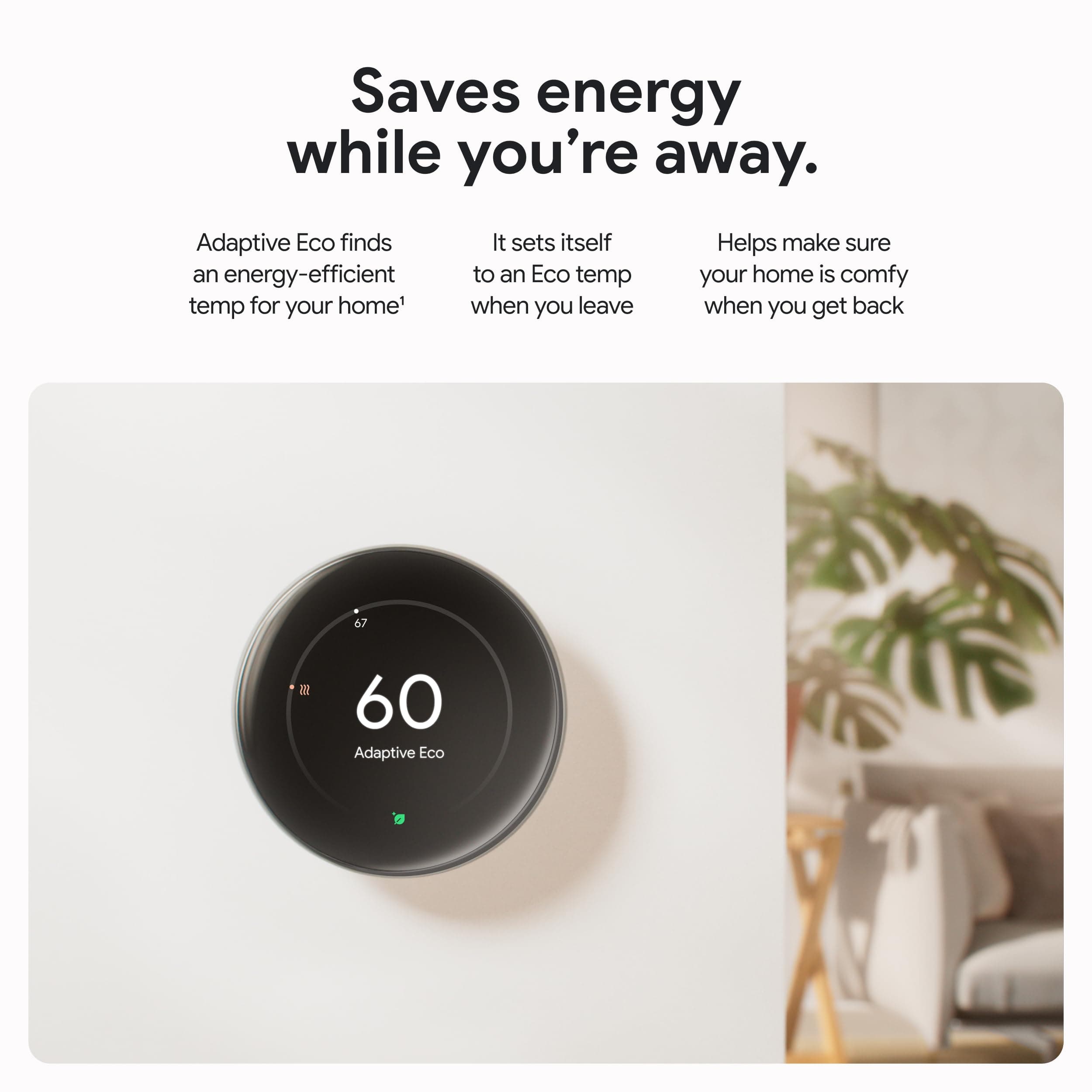 Google Nest Learning Thermostat (4th gen) + Nest Temperature Sensor (2nd gen) - Obsidian - Image 2