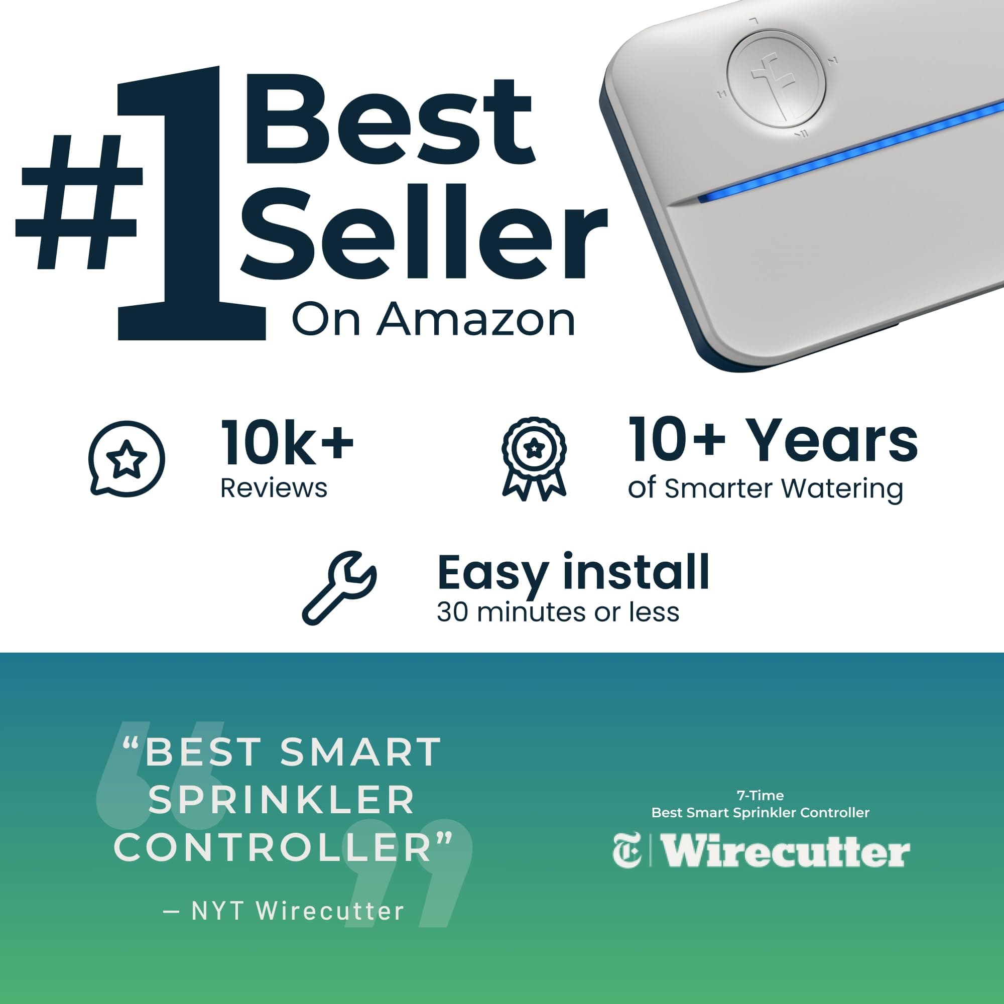 Rachio 3rd Gen: Smart 4-Zone Sprinkler Controller, App Enabled Automated Water Scheduling, Alexa Compatible, DIY Simple & Fast Install - Image 2