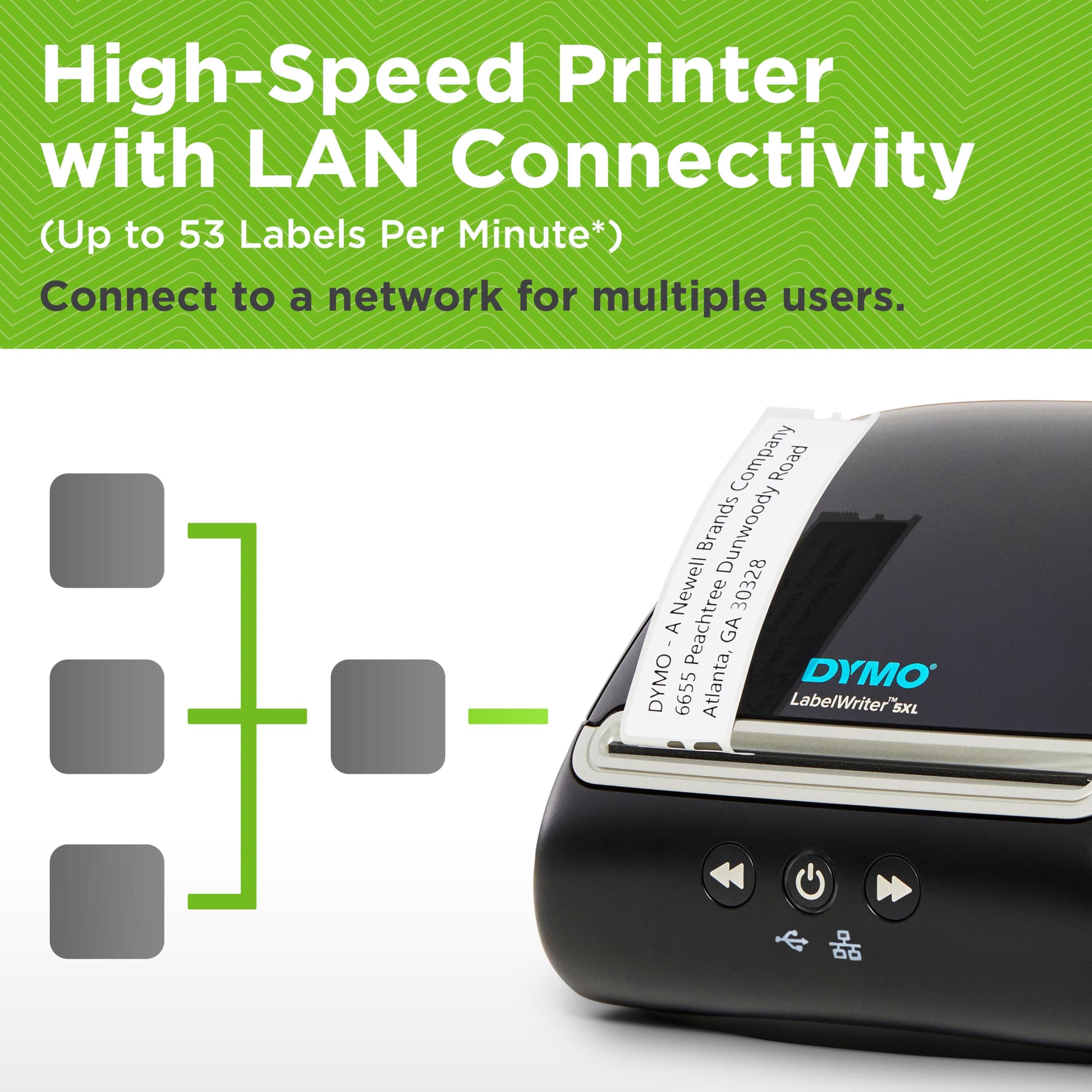 DYMO LabelWriter 5XL Label Printer Bundle Prints Extra-Wide ShippingLabels (UPS USPS) from Amazon eBay and More Perfect for eCommerce Sellers Includes 5 Extra-Large Shipping Labels (1100 Total) - Image 7