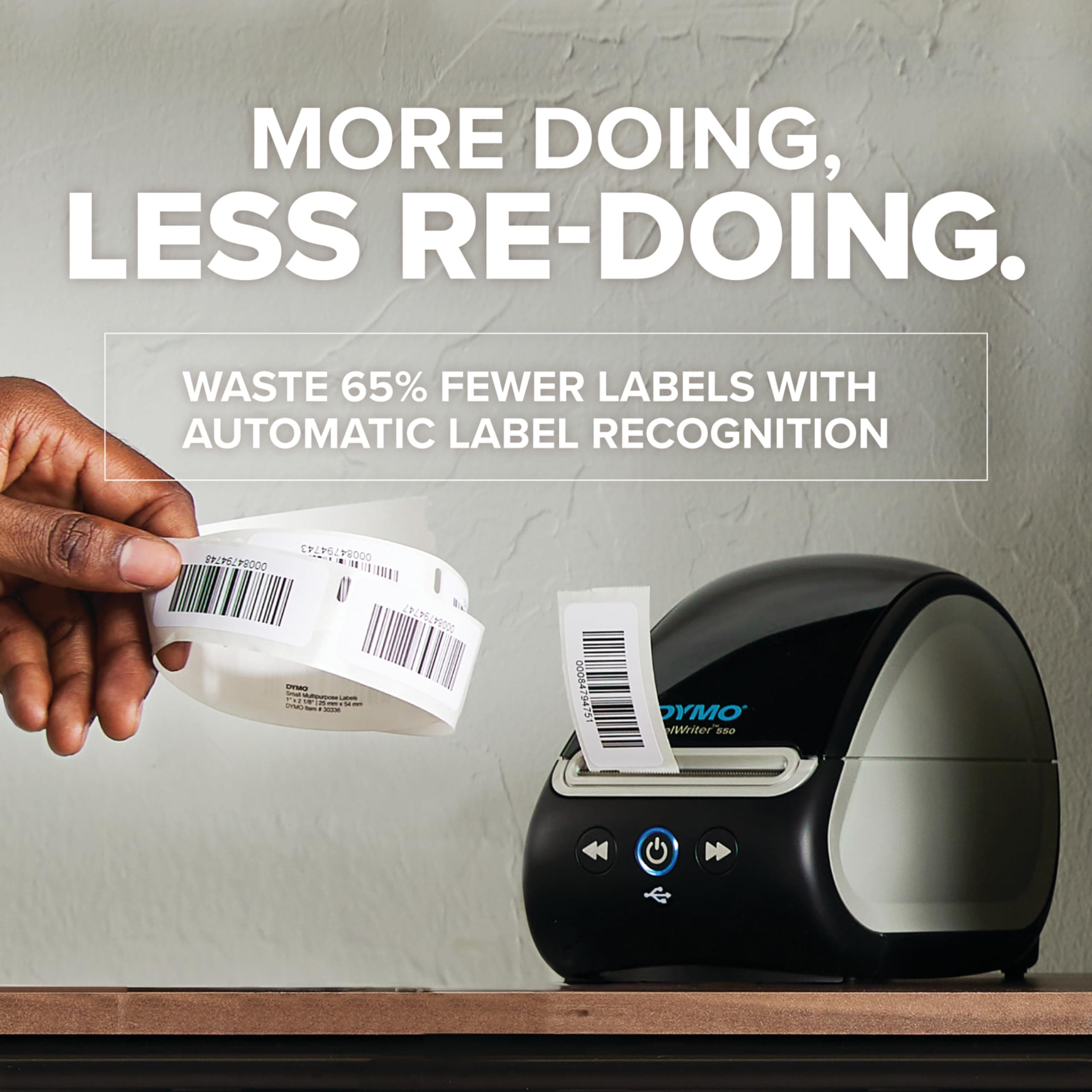 DYMO LabelWriter 550 Series Label Printer with Dymo-Branded Label Compatibility Automatic Recognition Low Waste Optimized Direct Thermal Printing and Plastic-Free Packaging - Image 4