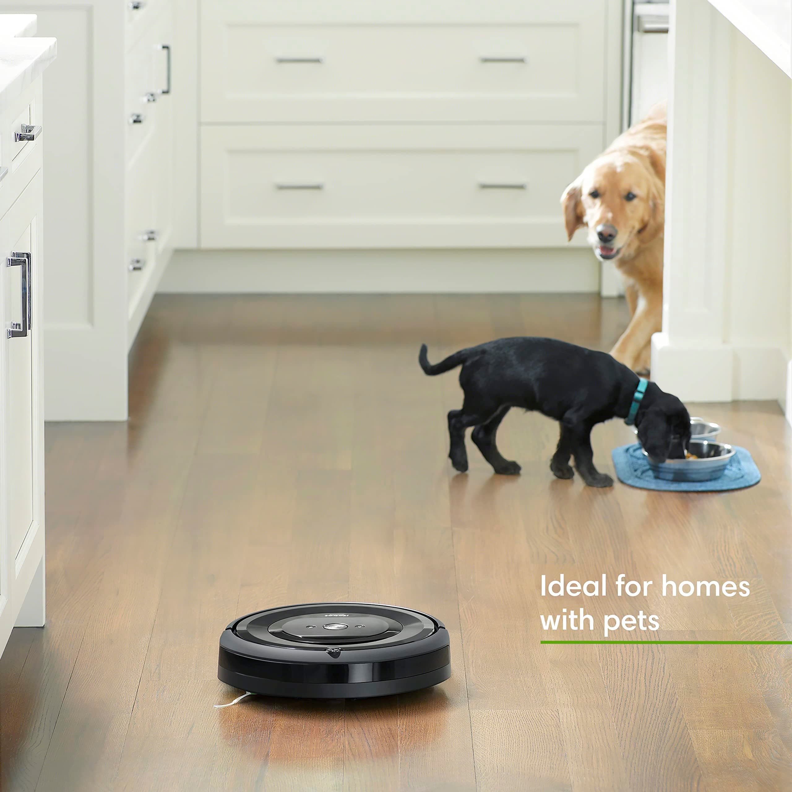 iRobot Roomba E5 (5150) Robot Vacuum - Wi-Fi Connected, Works with Alexa, Ideal for Pet Hair, Carpets, Hard, Self-Charging Robotic Vacuum, Black - Image 6