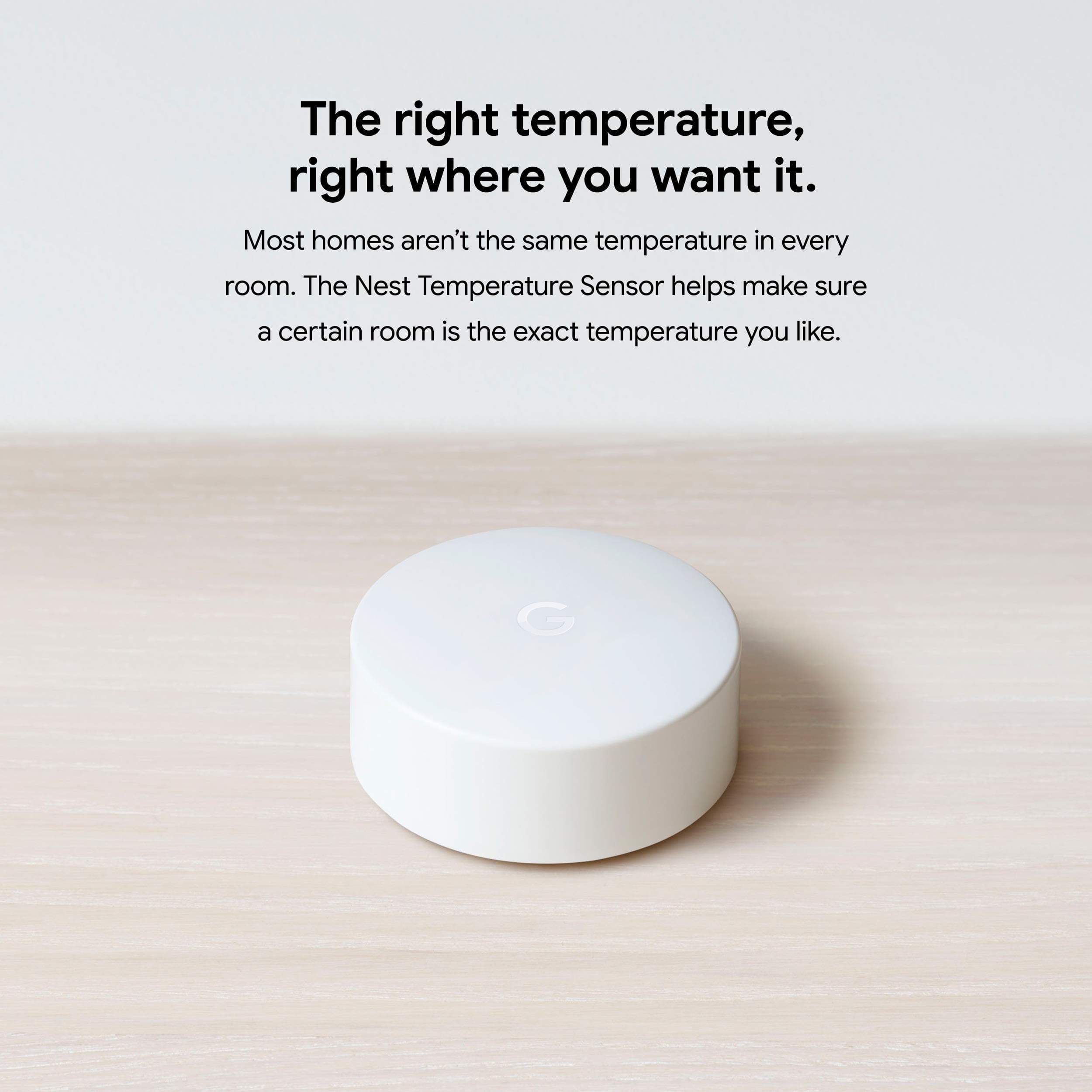 Google Nest Temperature Sensor- That Works with Nest Learning Thermostat and Nest Thermostat E - Smart Home, White - Image 3