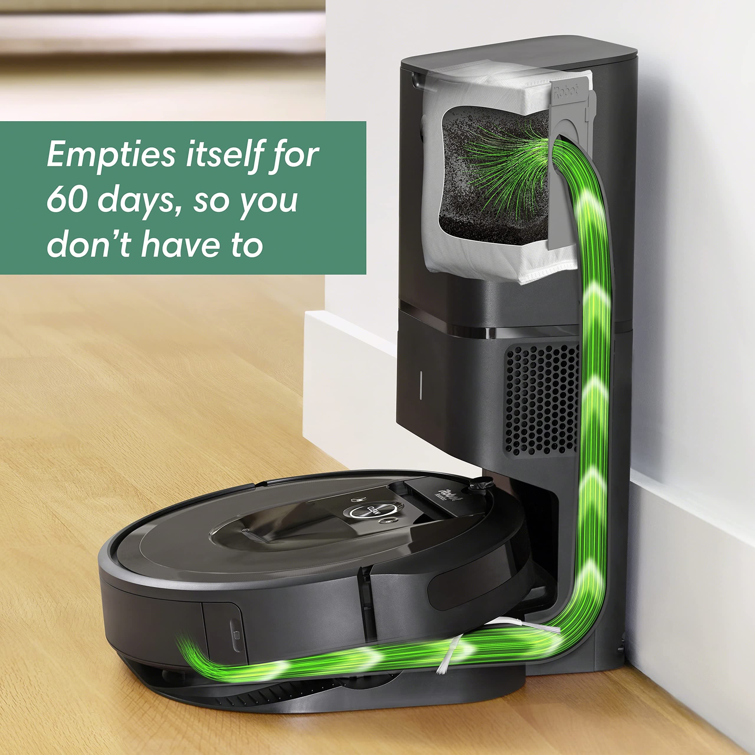 iRobot Roomba i7+ (7550) Robot Vacuum with Automatic Dirt Disposal- Empties Itself, Wi-Fi Connected, Smart Mapping, Works with Alexa, Ideal for Pet Hair, Carpets, Hard Floors - Image 2