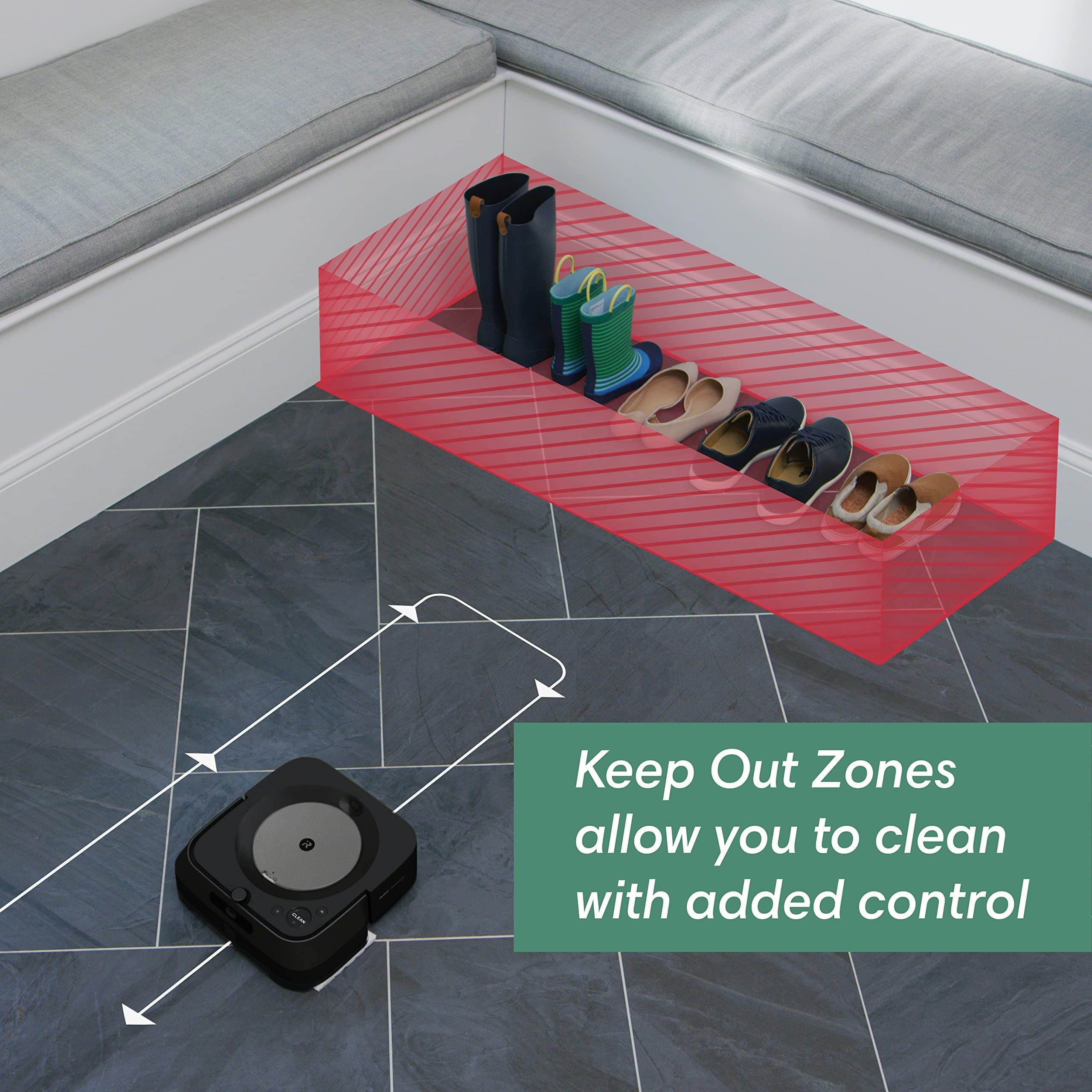 iRobot Braava Jet m6 6113 Ultimate Robot Mop - Wi-Fi Connected, Precision Jet Spray, Smart Mapping, Compatible with Alexa, Ideal for Multiple Rooms, Recharges and Resumes, Graphite - Image 5