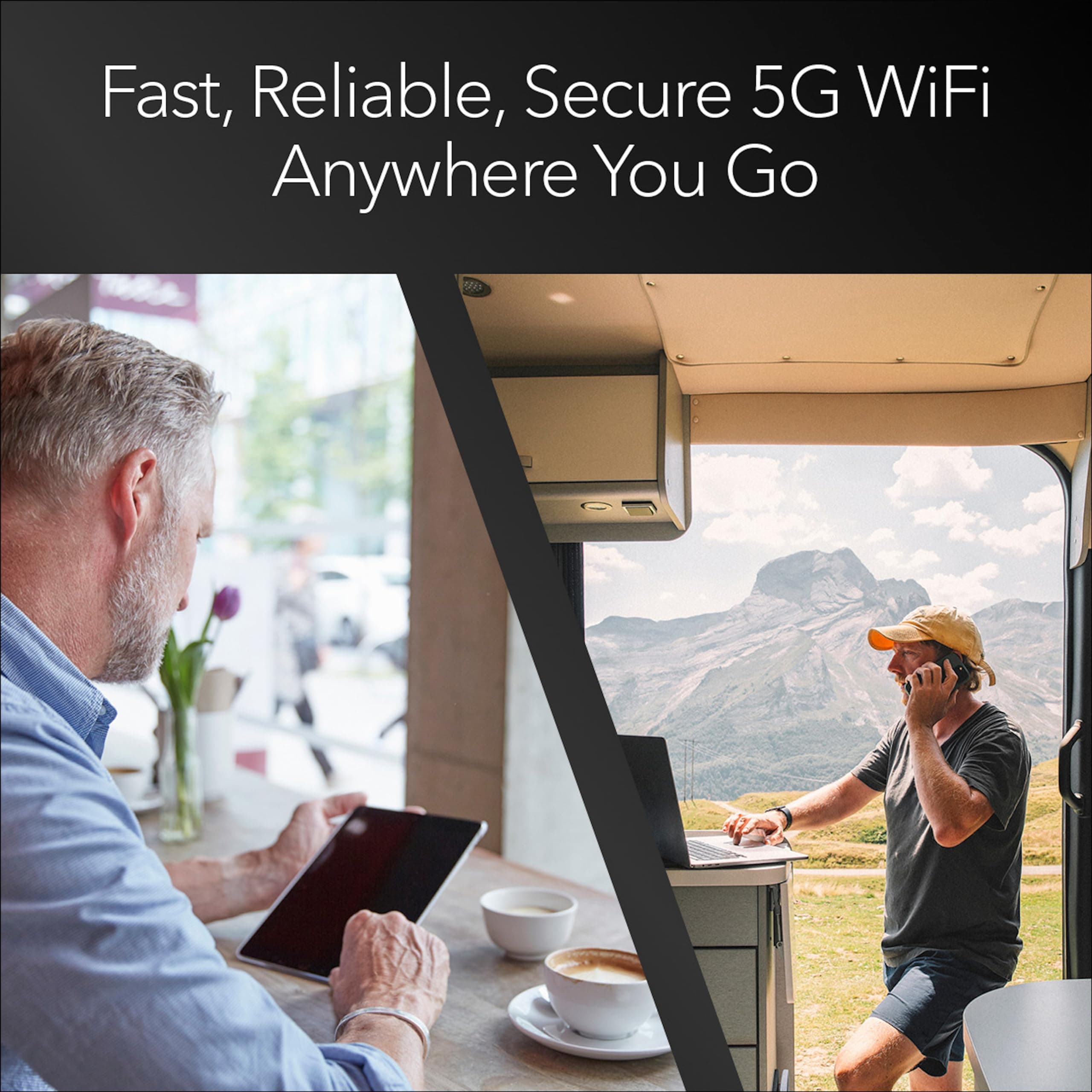 NETGEAR Nighthawk M6 5G Mobile Hotspot, Router with Sim Card Slot, Modem, Portable WiFi Device for Travel, Unlocked with Verizon, AT&T, and T-Mobile, WiFi 6, 2.5Gbps (MR6150) - Image 4