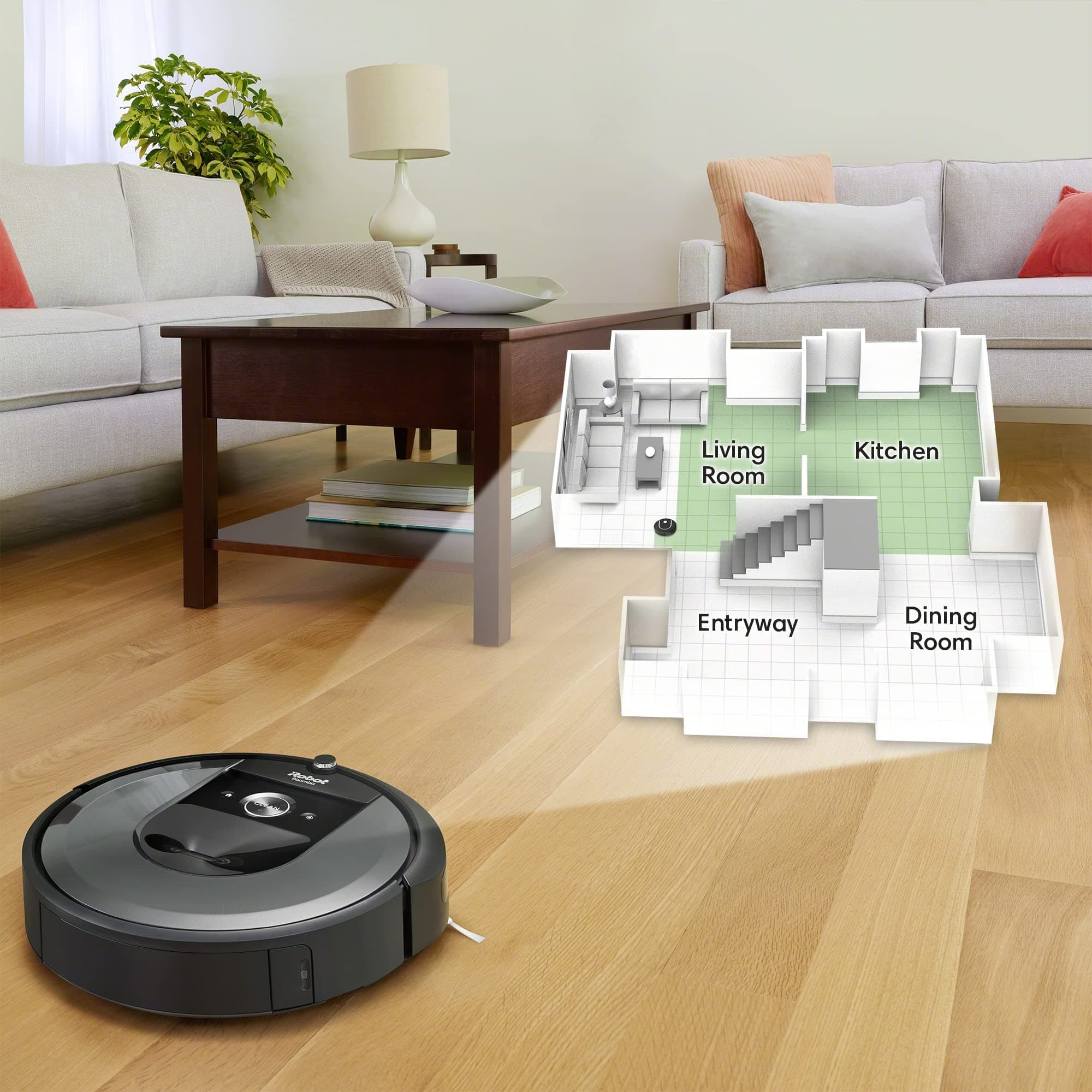 iRobot Roomba i6+ (6550) Robot Vacuum with Automatic Dirt Disposal-Empties Itself for up to 60 Days, Wi-Fi Connected, Works with Alexa, Carpets, + Smart Mapping Upgrade - Clean & Schedule by Room - Image 2