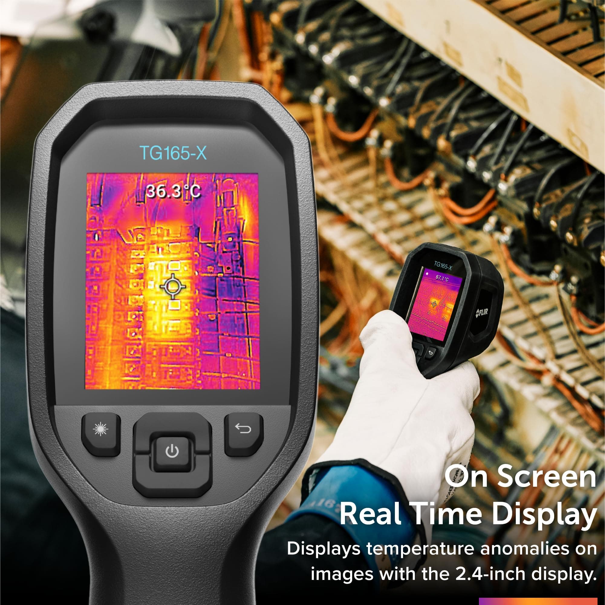 FLIR TG297 Thermal Imaging Camera with Bullseye Laser: Industrial Infrared Camera for High-Temp Applications - Image 4