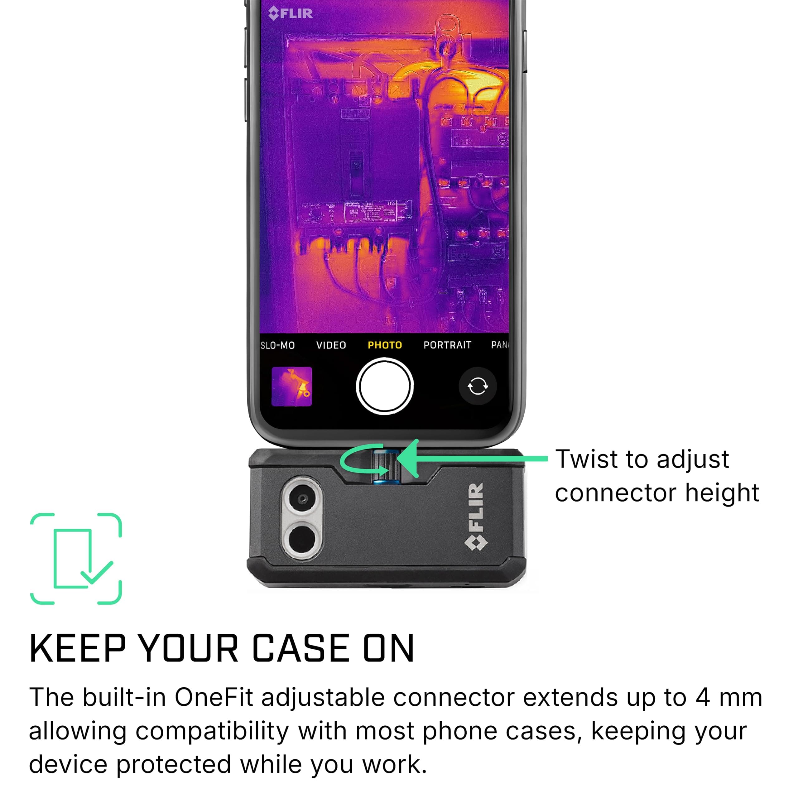 Flir One Pro - Thermal Imaging Camera for iOS Smartphones (iPhone 14 and Older w/Lightning Port), 480x360 Super Resolution (160x120 Native IR) - Image 3
