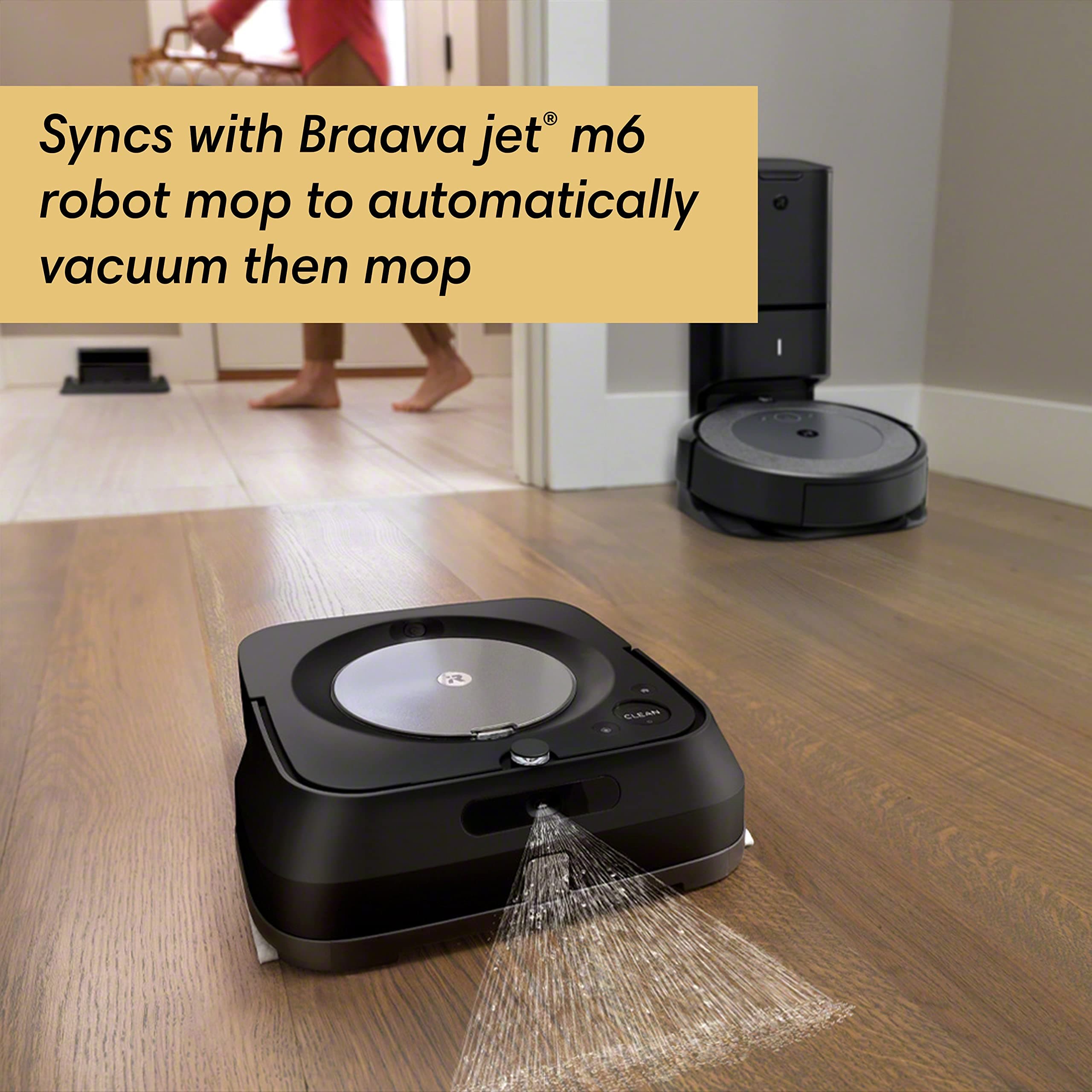 iRobot Braava Jet m6 6113 Ultimate Robot Mop - Wi-Fi Connected, Precision Jet Spray, Smart Mapping, Compatible with Alexa, Ideal for Multiple Rooms, Recharges and Resumes, Graphite - Image 6