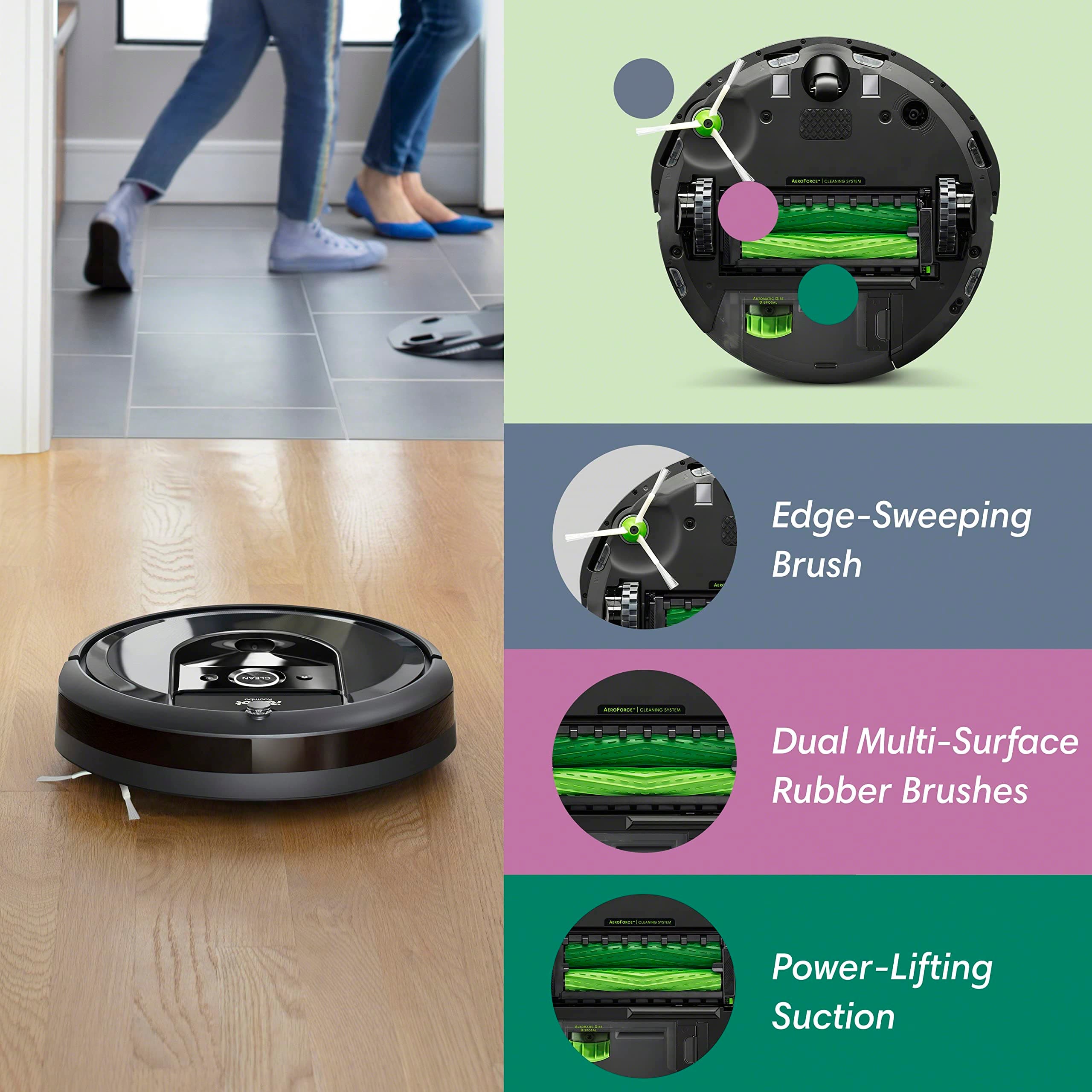 iRobot Roomba i7+ (7550) Robot Vacuum with Automatic Dirt Disposal- Empties Itself, Wi-Fi Connected, Smart Mapping, Works with Alexa, Ideal for Pet Hair, Carpets, Hard Floors - Image 3
