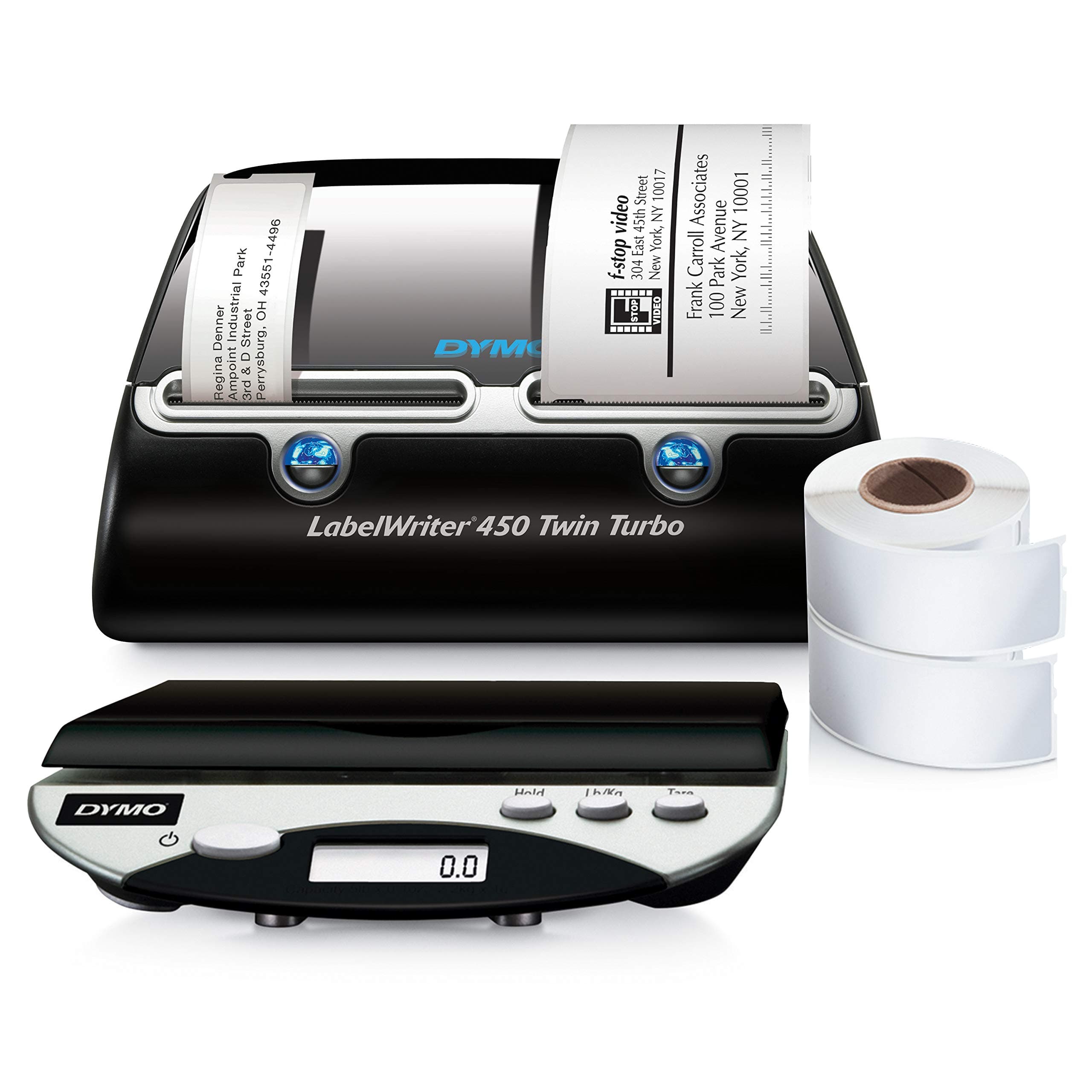 DYMO Label Printer & Digital Scale | LabelWriter Twin Turbo Direct Thermal Label Printer, All-Inclusive Mailing Solution, Great for Labeling, Filing, Shipping, Mailing, Barcodes, and More, Home & Office Organization