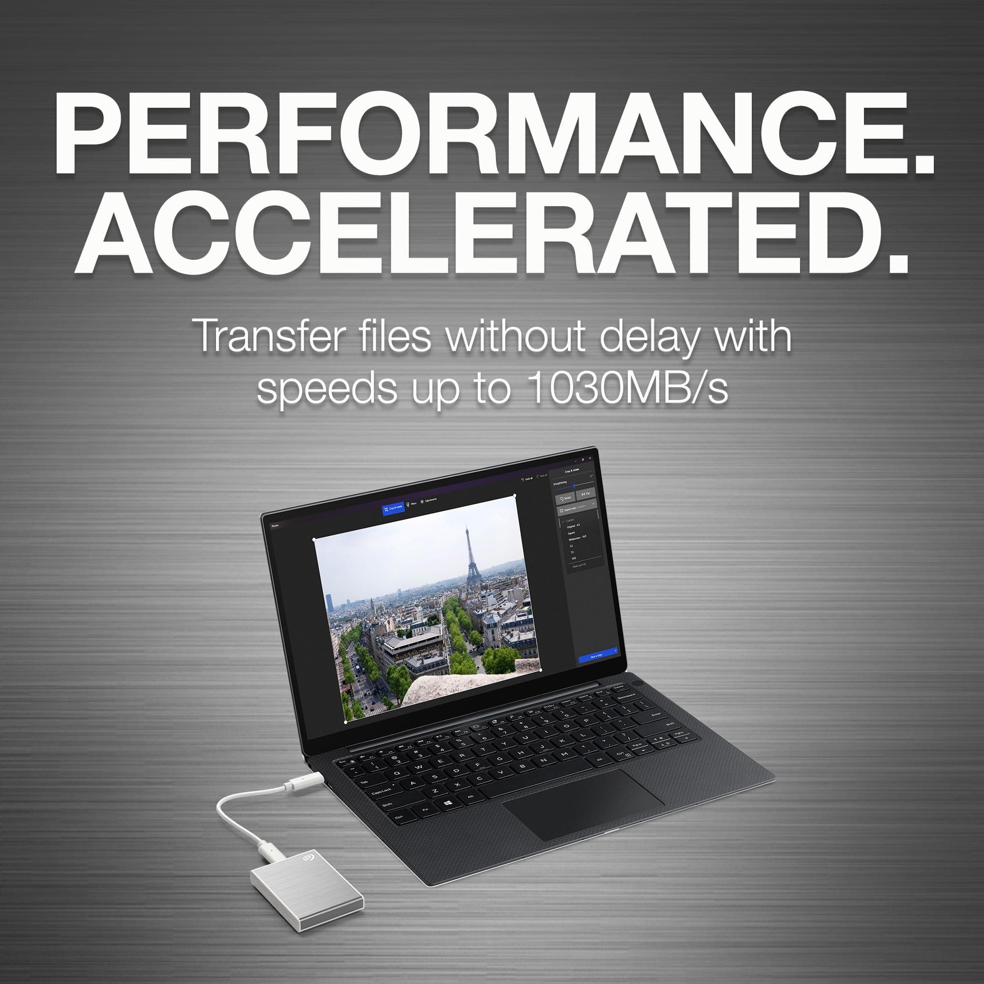 Seagate One Touch SSD 2TB External SSD Portable – Silver, speeds up to 1030MB/s, 6mo Mylio Photo+ subscription, 6mo Dropbox Backup Plan​ and Rescue Services (STKG2000401) - Image 2
