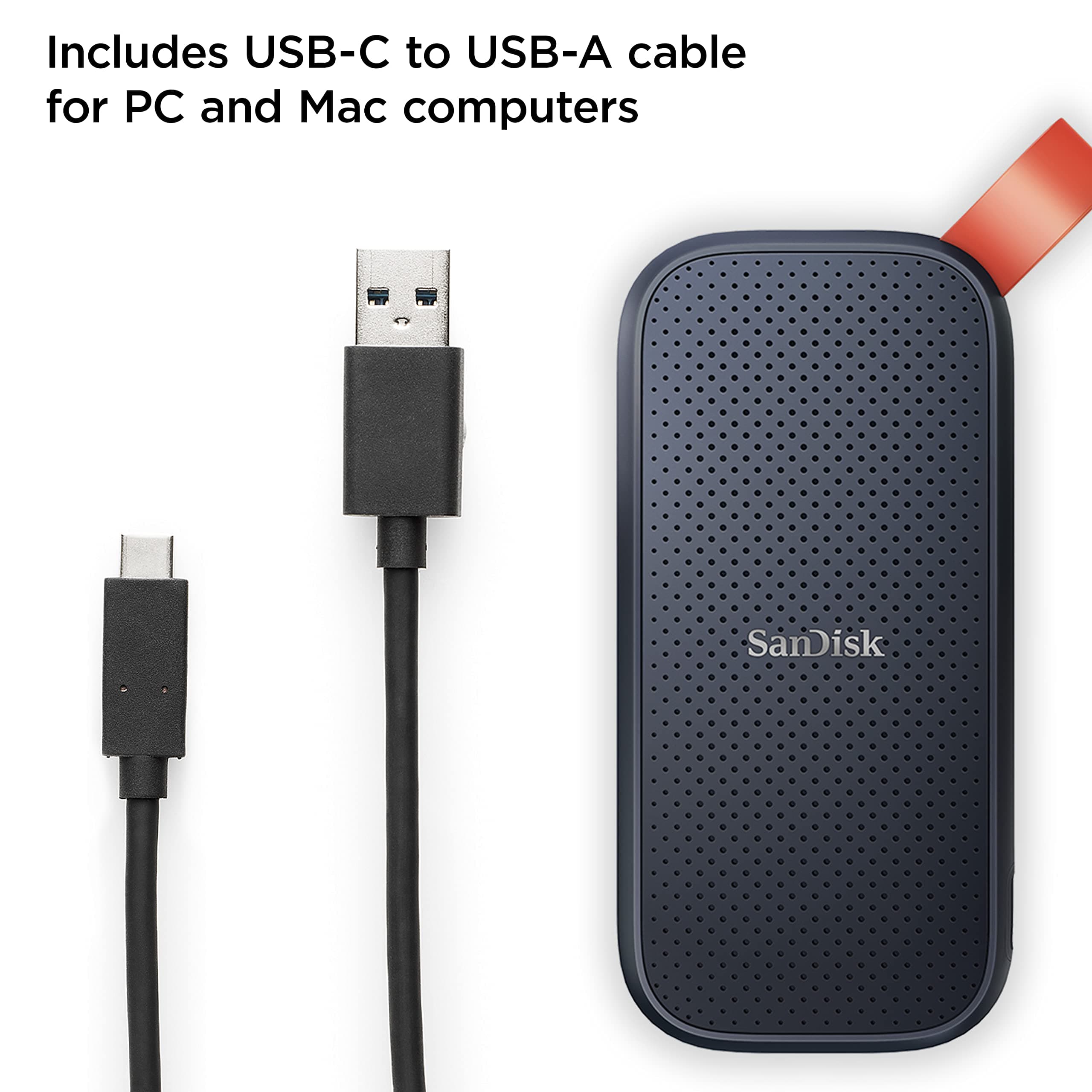 SANDISK 2TB Portable SSD - Up to 800MB/s, USB-C, USB 3.2 Gen 2, Updated Firmware - External Solid State Drive - SDSSDE30-2T00-G26 - Image 3