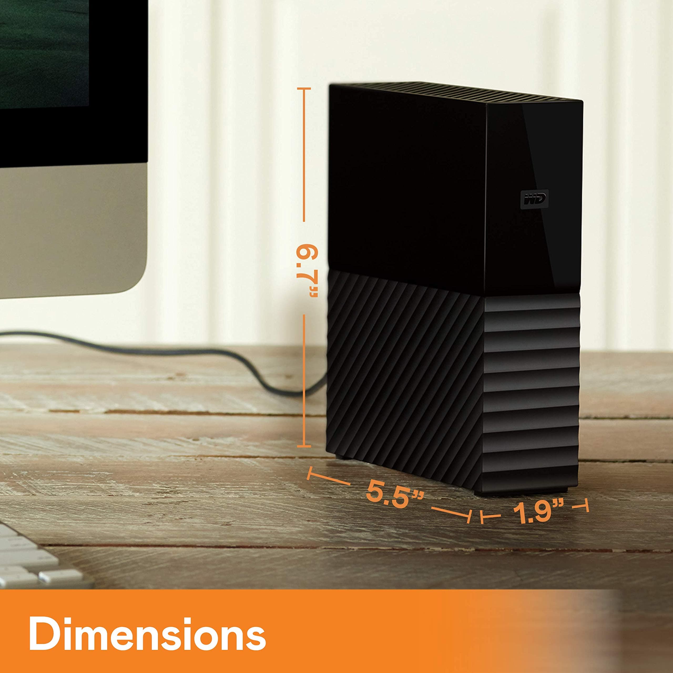 WD 16TB My Book Desktop External Hard Drive, USB 3.0, External HDD with Password Protection and Backup Software - WDBBGB0160HBK-NESN - Image 3