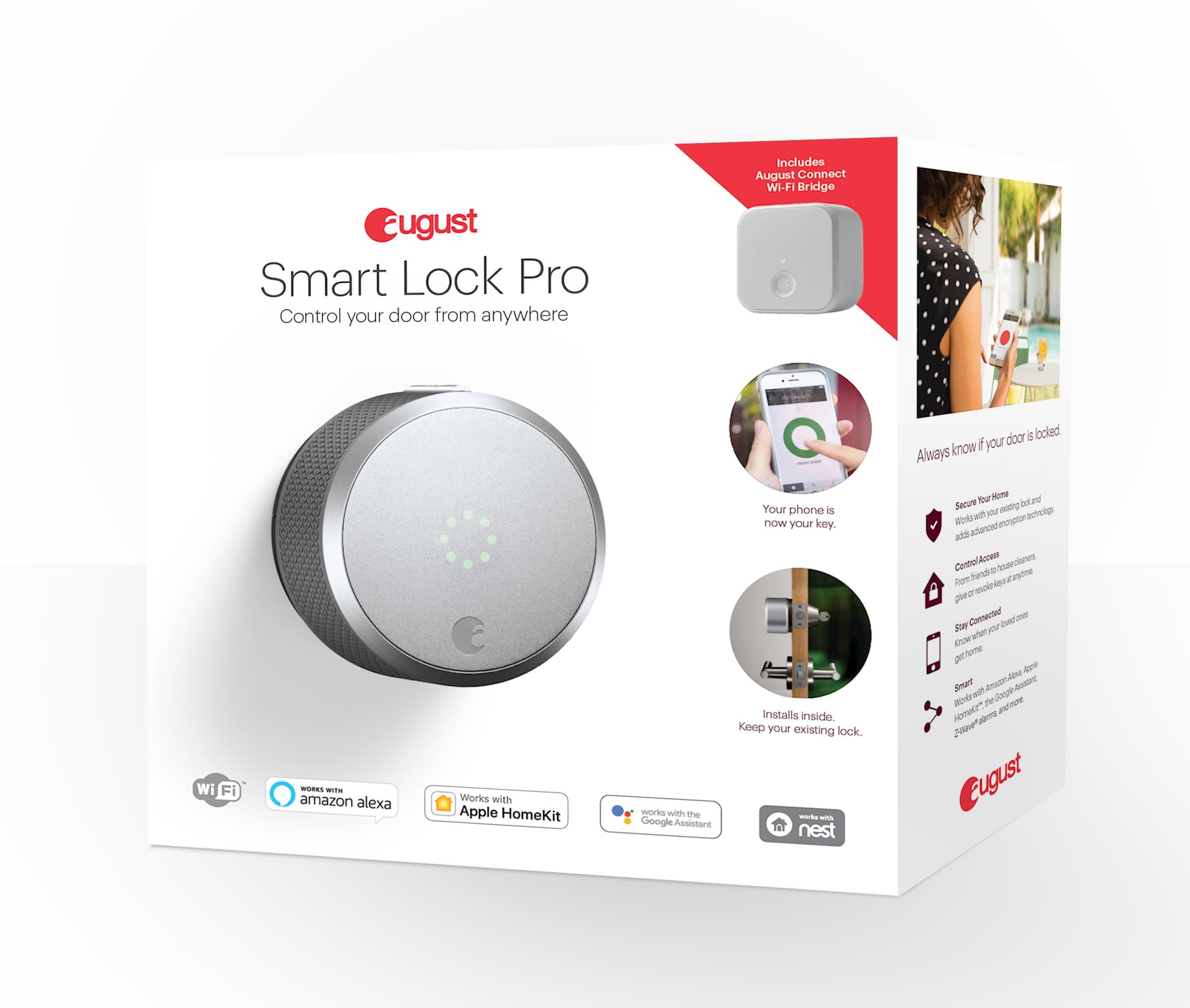 August Home Smart Lock Pro + Connect Hub - Wi-Fi Smart Lock for Keyless Entry - Works with Alexa, Google Assistant, and more – Silver - Image 6