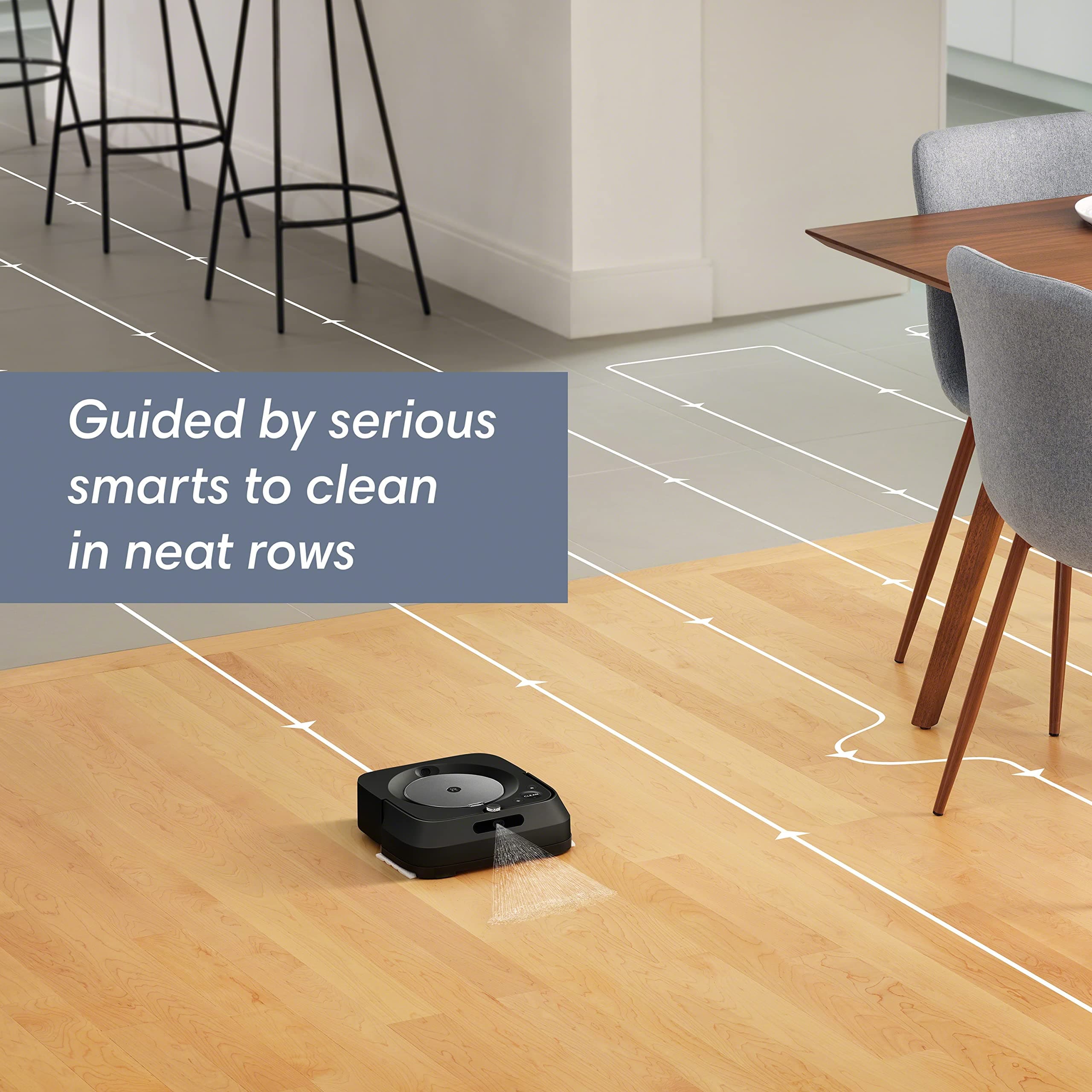 iRobot Braava Jet m6 6113 Ultimate Robot Mop - Wi-Fi Connected, Precision Jet Spray, Smart Mapping, Compatible with Alexa, Ideal for Multiple Rooms, Recharges and Resumes, Graphite - Image 2