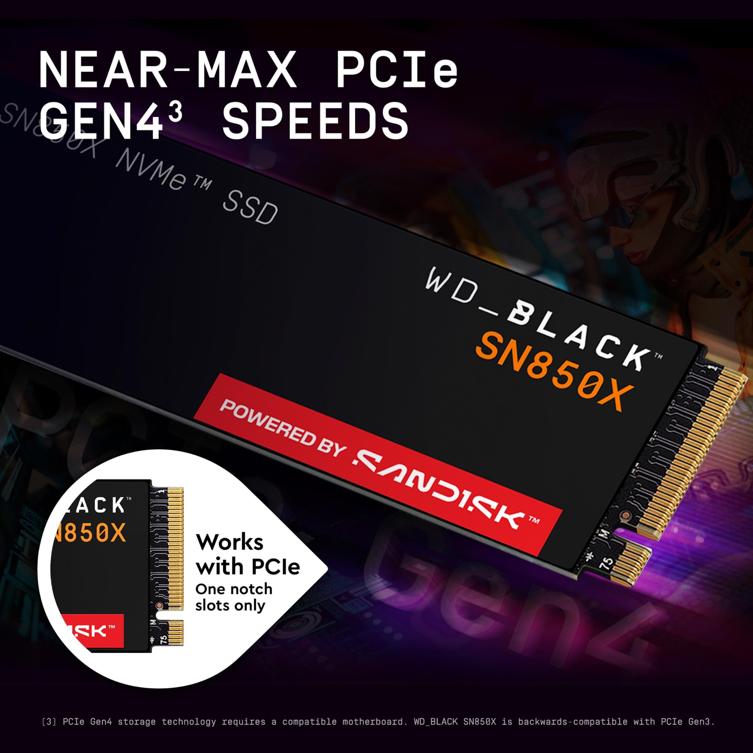 WD_BLACK SN850X 2TB NVMe SSD - M.2 2280, Up to 7,300 MB/s Read speeds, Up to 6,300 MB/s write speeds, Gaming Expansion, High Performance Internal Solid State Drive - WDS200T2X0E - Image 8