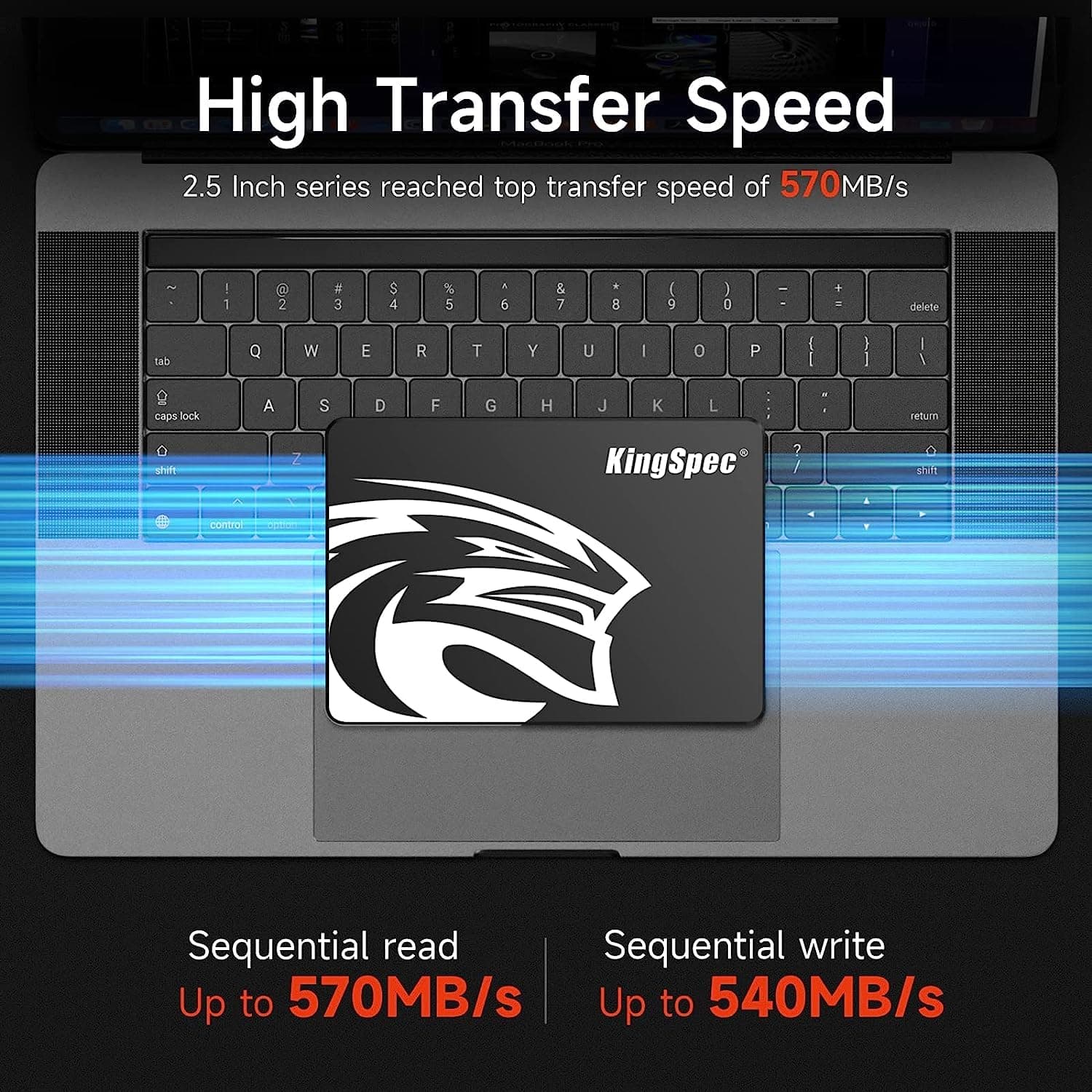 KingSpec 4TB 2.5" SATA SSD, SATA III 6Gb/s Internal Solid State Drive - 3D NAND Flash TLC, Compatible with Desktop/Laptop/All-in-one - Image 2