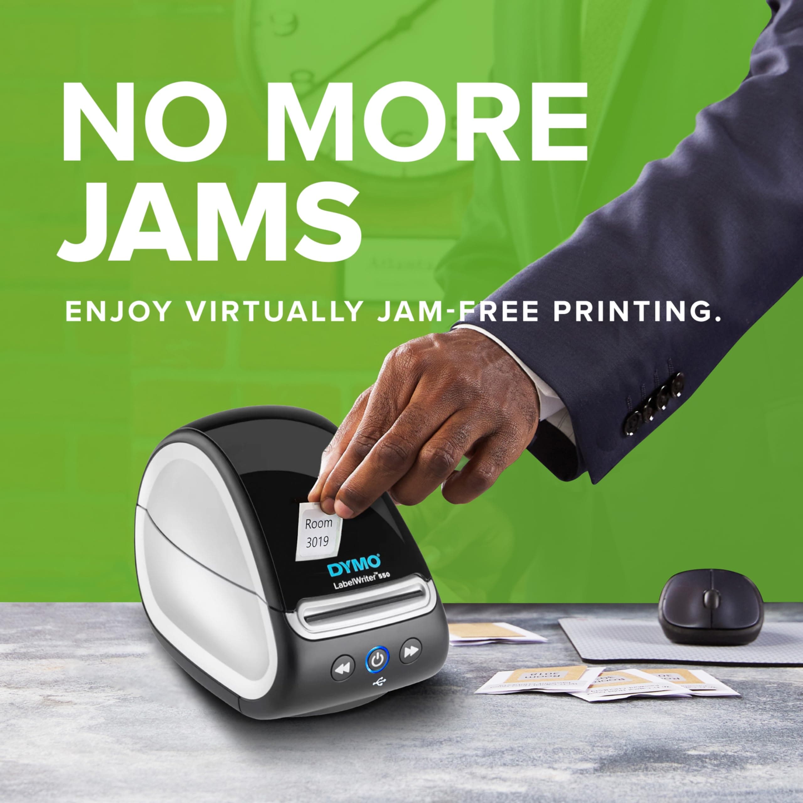DYMO LabelWriter 550 Series Label Printer with Dymo-Branded Label Compatibility Automatic Recognition Low Waste Optimized Direct Thermal Printing and Plastic-Free Packaging - Image 3