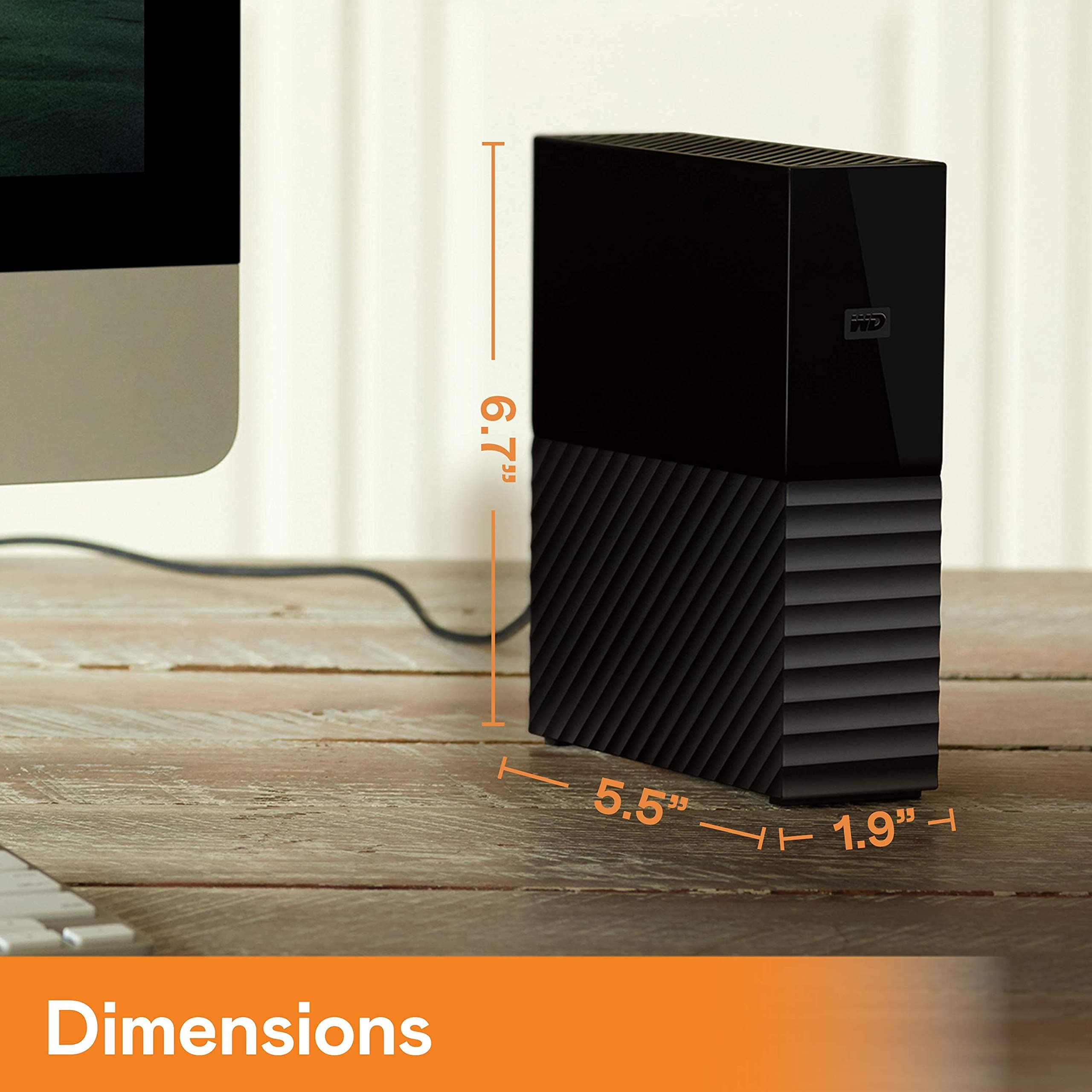 WD 12TB My Book Desktop External Hard Drive, USB 3.0, External HDD with Password Protection and Auto Backup Software - WDBBGB0120HBK-NESN - Image 2