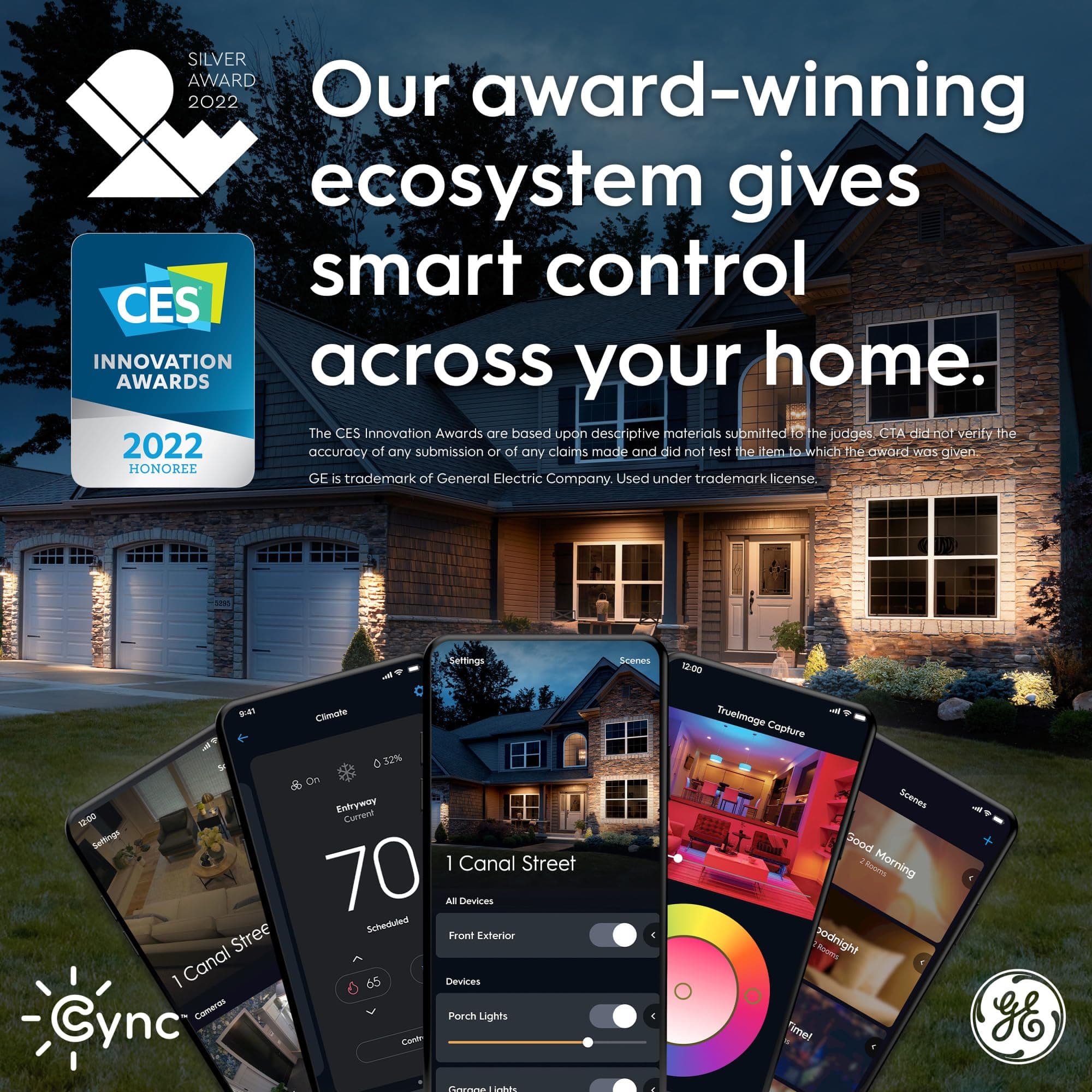GE CYNC Smart Thermostat for Home, ENERGY STAR Certified, Smart Home Programmable Wi-Fi Thermostat, Works with Amazon Alexa and Google Home, Digital Touch Screen, Black - Image 9