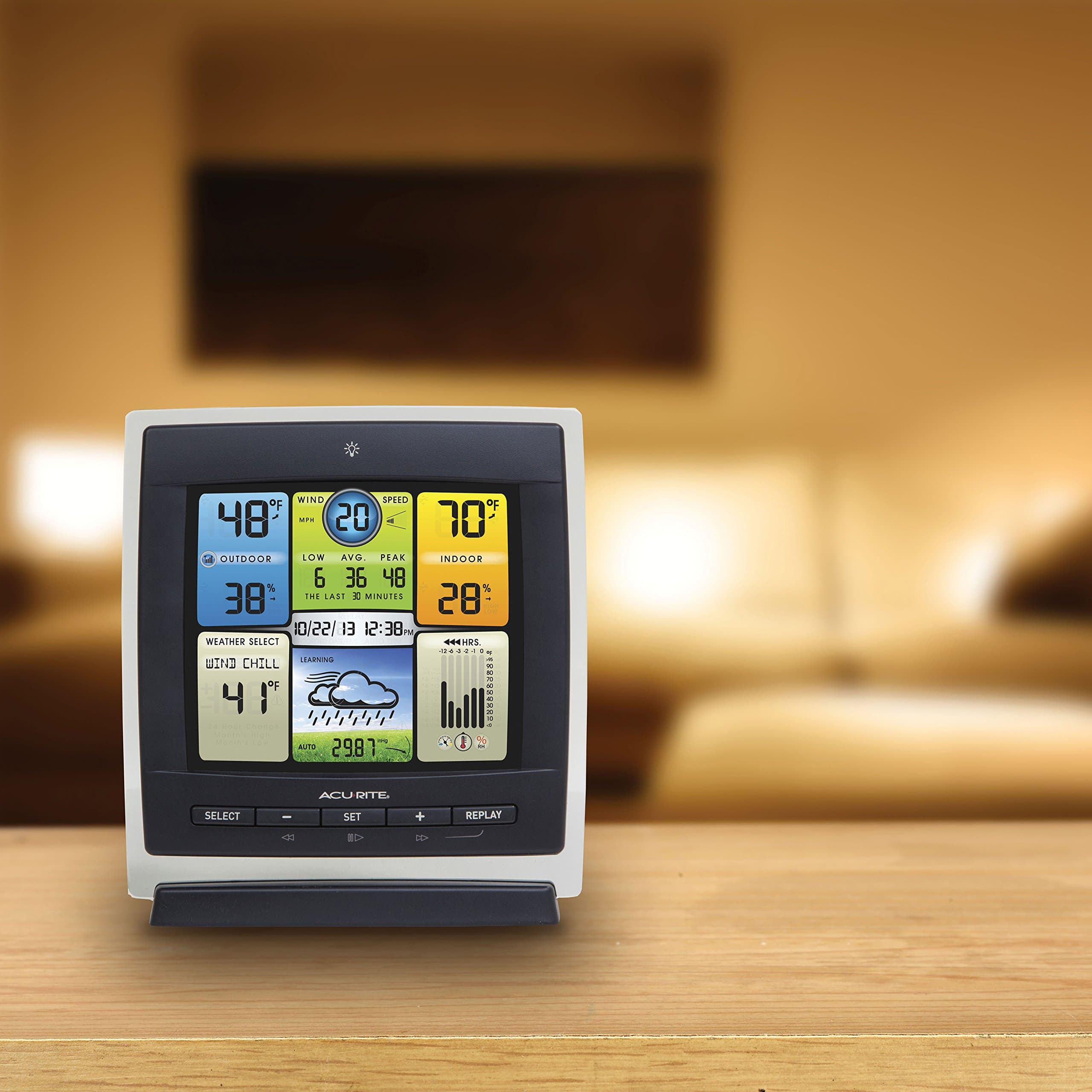 AcuRite Notos (3-in-1) Weather Station for Indoor/Outdoor Temperature, Humidity, and Wind Speed (00589M), 1.5, Full Color - Image 3