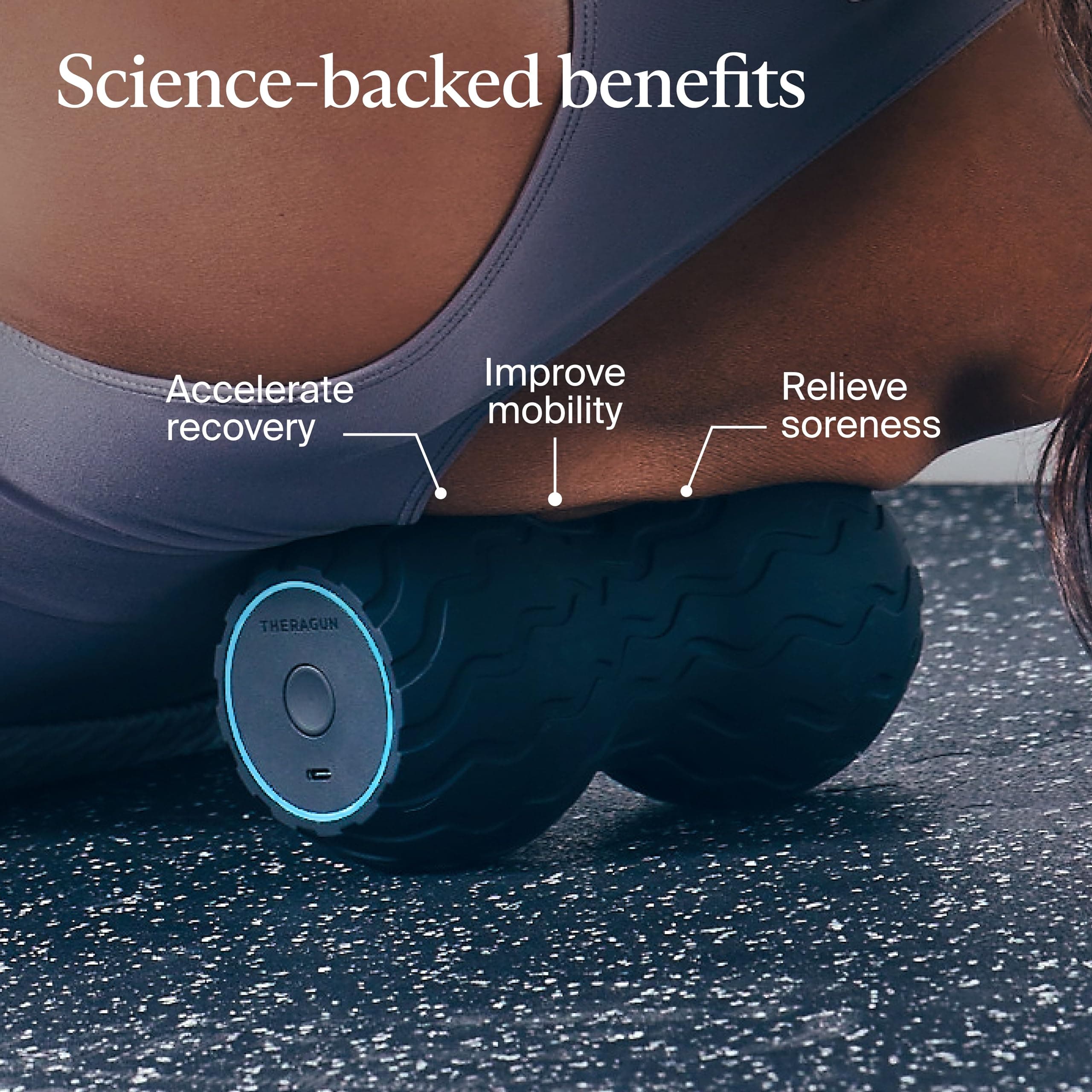 TheraGun Therabody WaveDuo - Ergonomically Contoured Foam Roller - Bluetooth Enabled Muscle Roller for Your Back, Neck & Spine with 5 Customizable Vibration Frequencies in Therabody App - Image 3